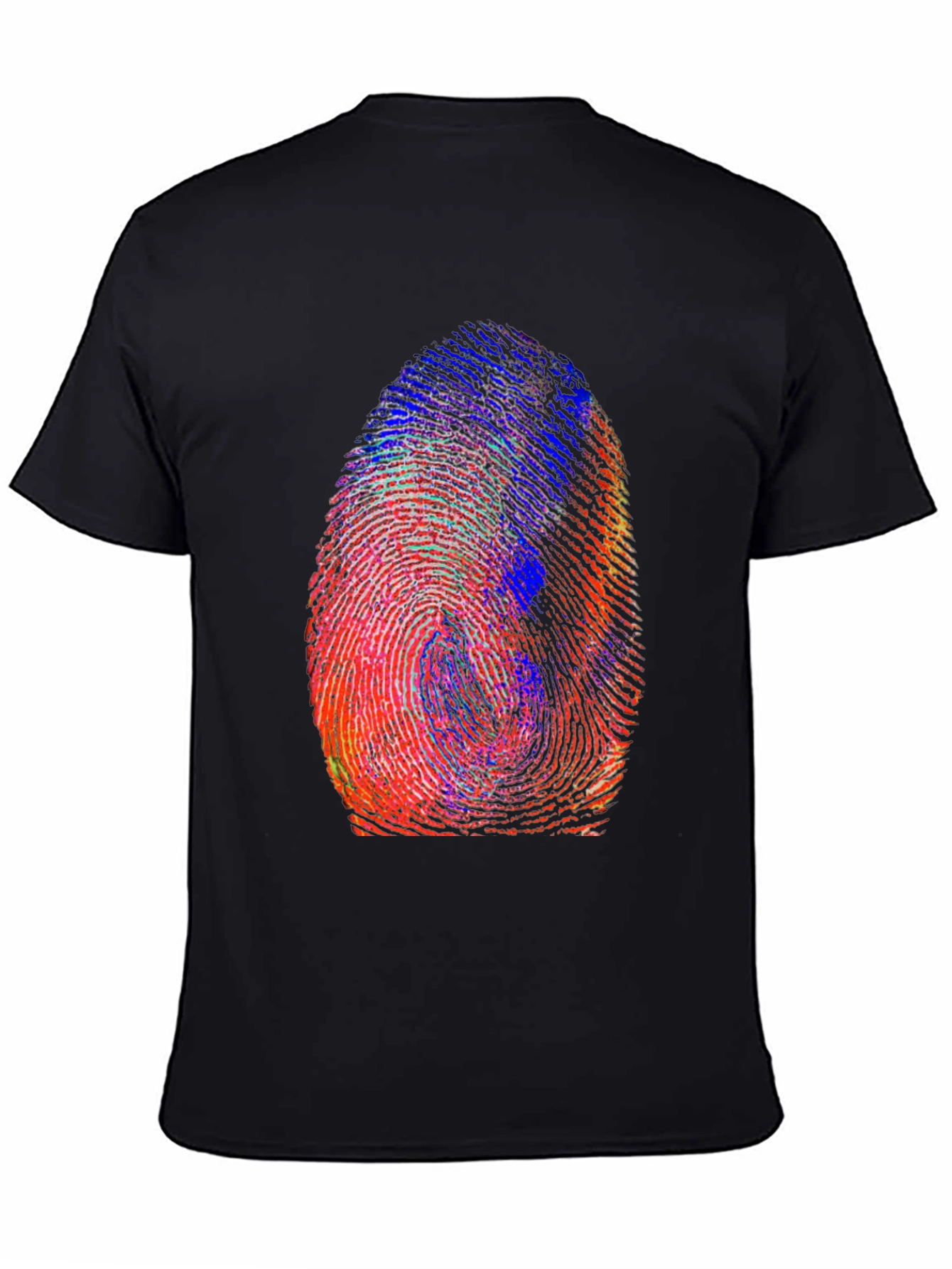Colorful Fingerprint Graphic T-Shirt