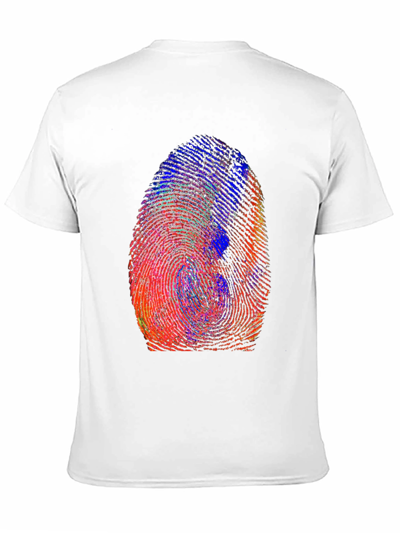 Colorful Fingerprint Graphic T-Shirt