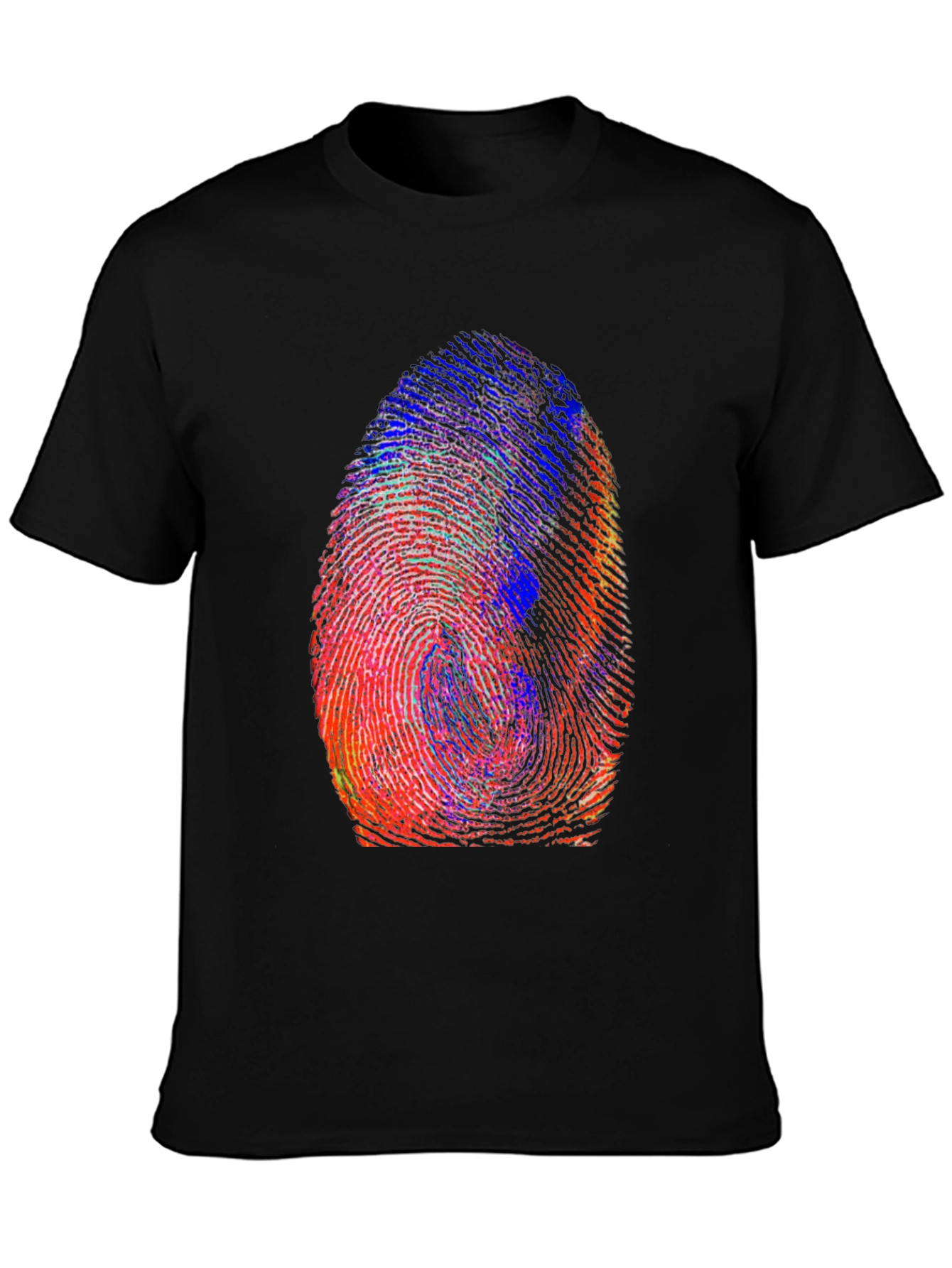 Colorful Fingerprint Graphic T-Shirt