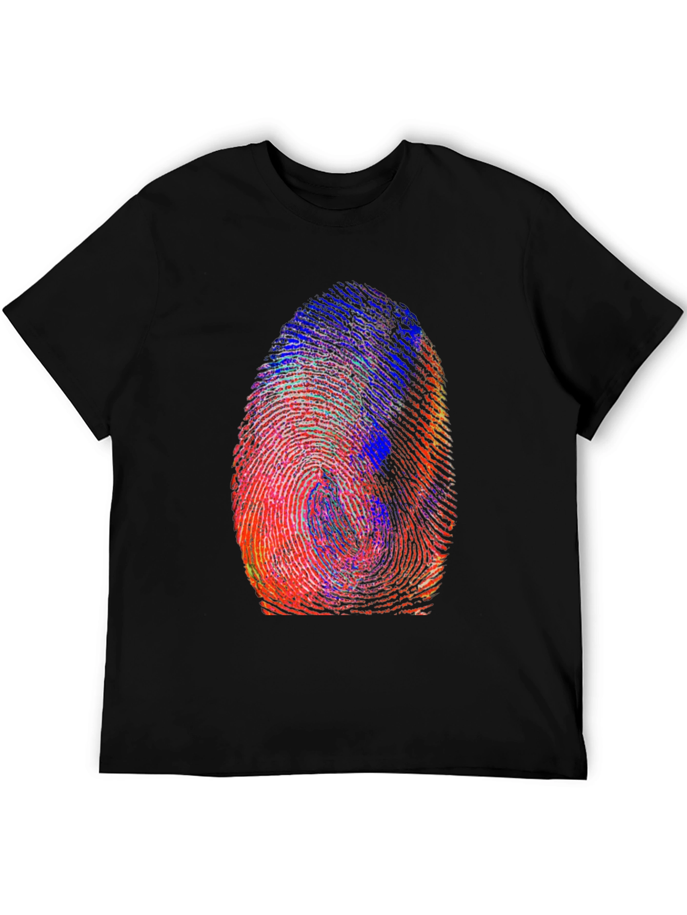 Colorful Fingerprint Graphic T-Shirt