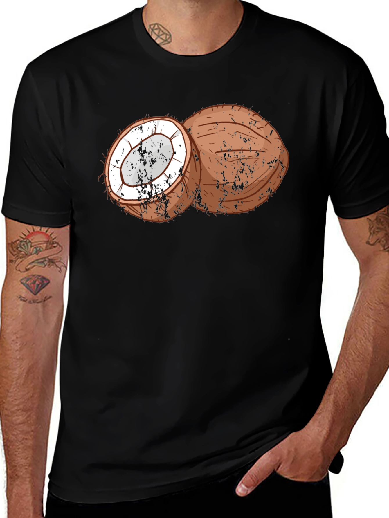 Coconut Graphic T-Shirt - Tropical Style