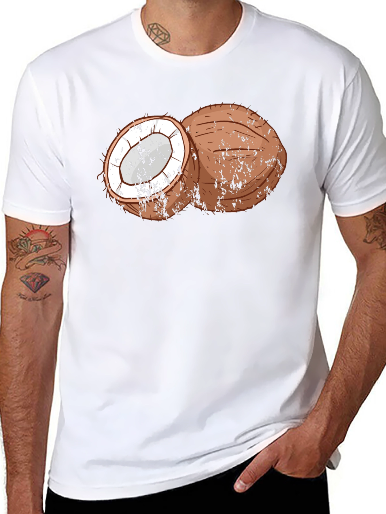 Coconut Graphic T-Shirt - Tropical Style