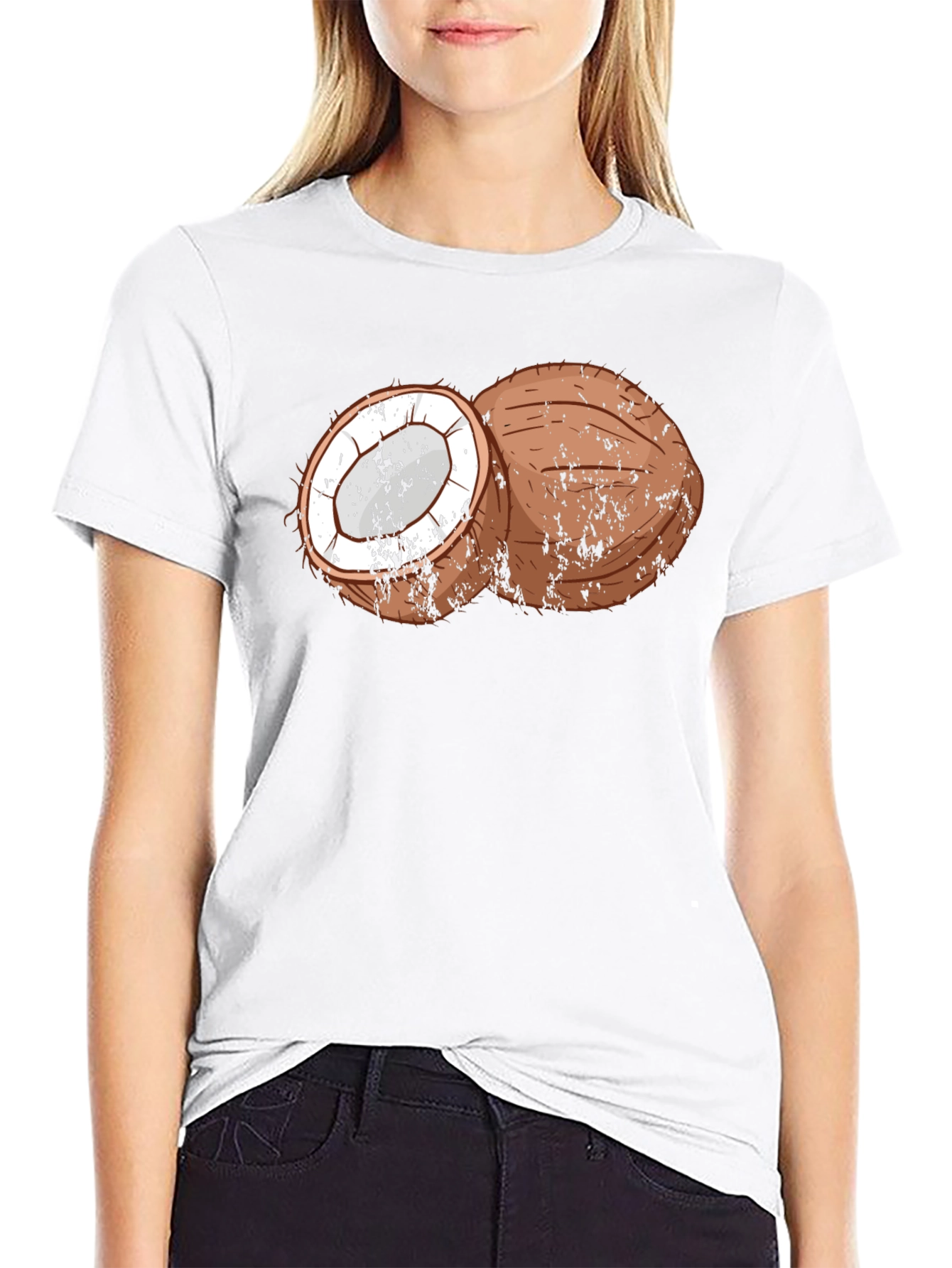 Coconut Graphic T-Shirt - Tropical Style