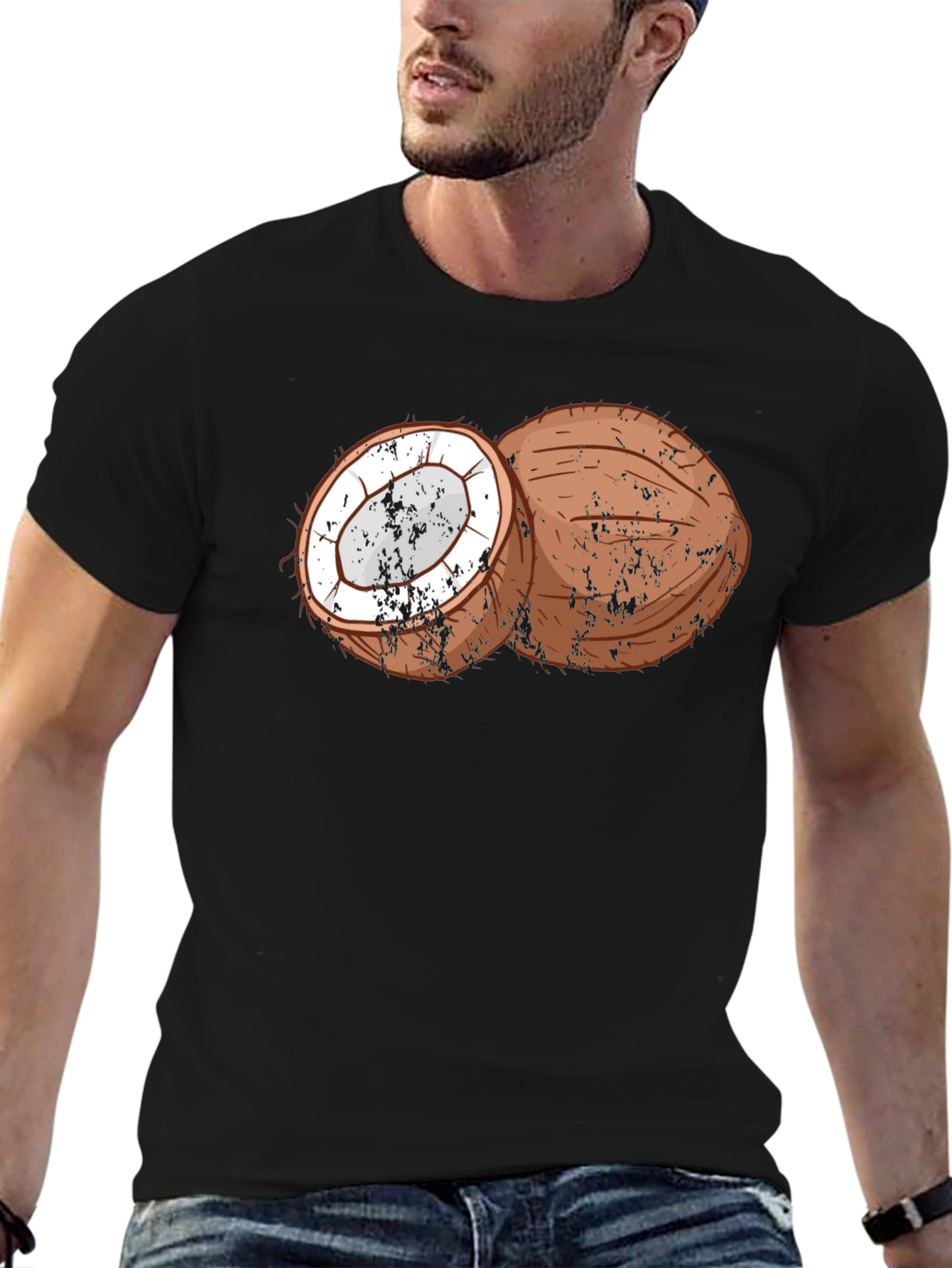 Coconut Graphic T-Shirt - Tropical Style