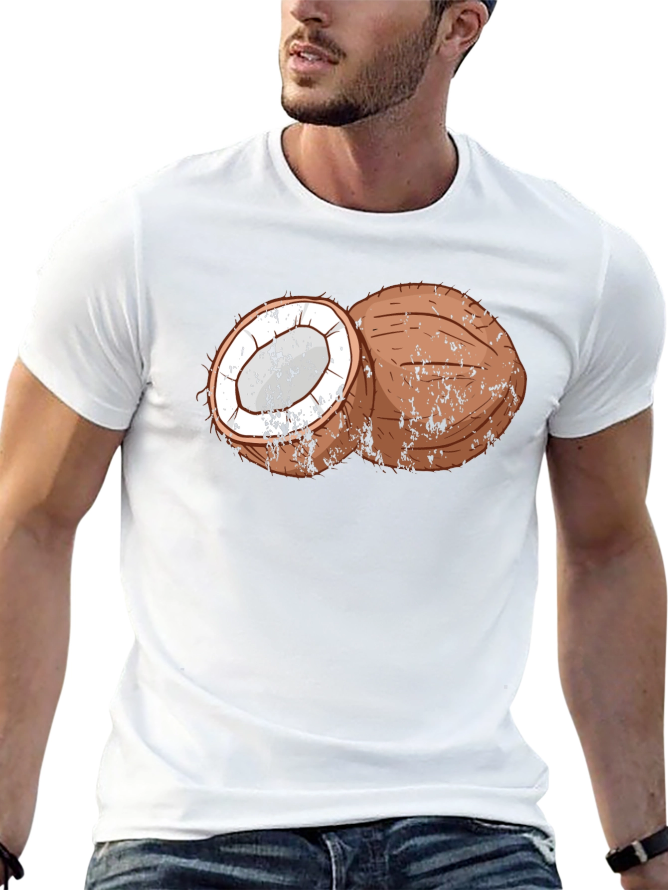 Coconut Graphic T-Shirt - Tropical Style