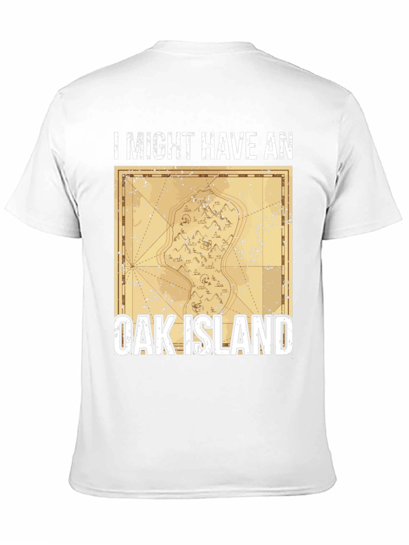 Oak Island Map Graphic Tee - Black