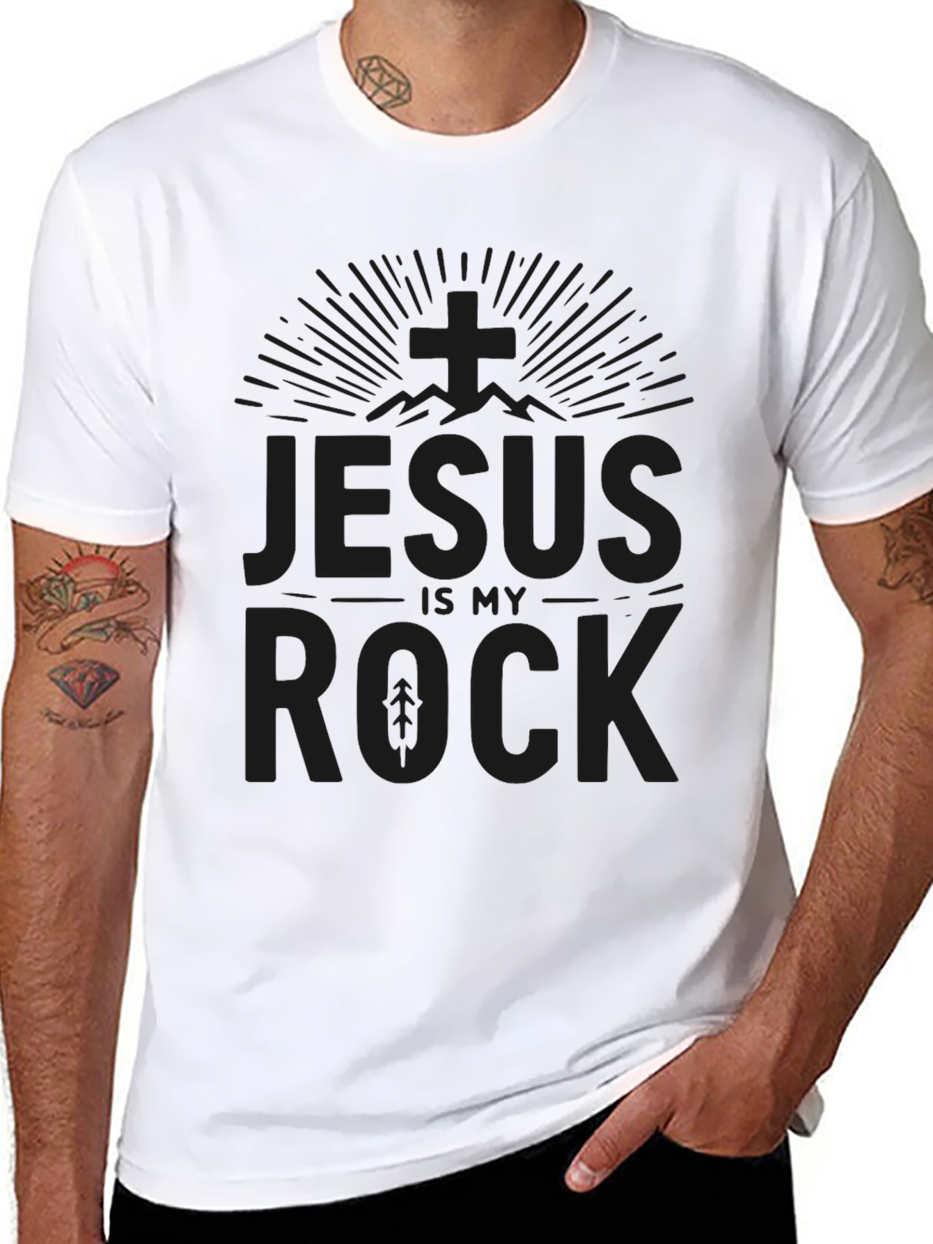 Jesus Is My Rock Christian T-Shirt