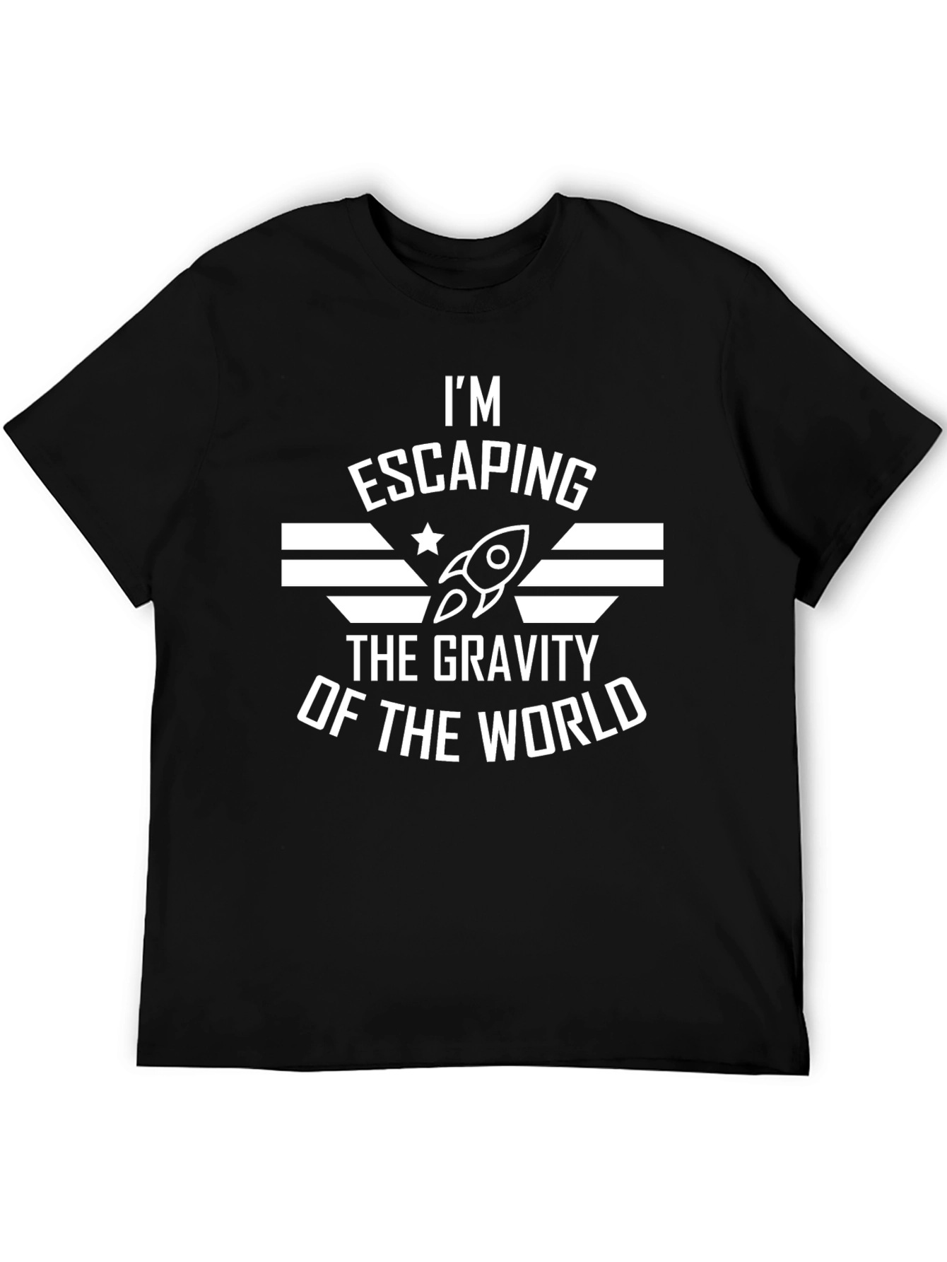 Escaping Gravity Graphic Tee - Space Rocket T-Shirt
