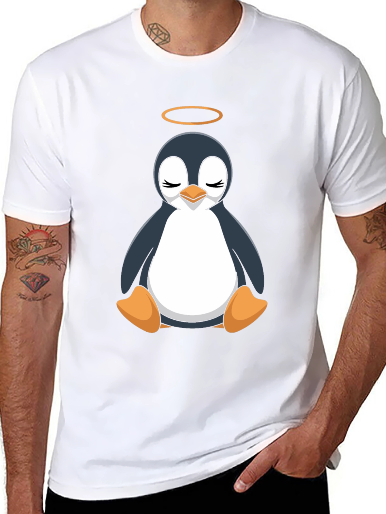 Angel Penguin T-Shirt - Soft Cotton Blend