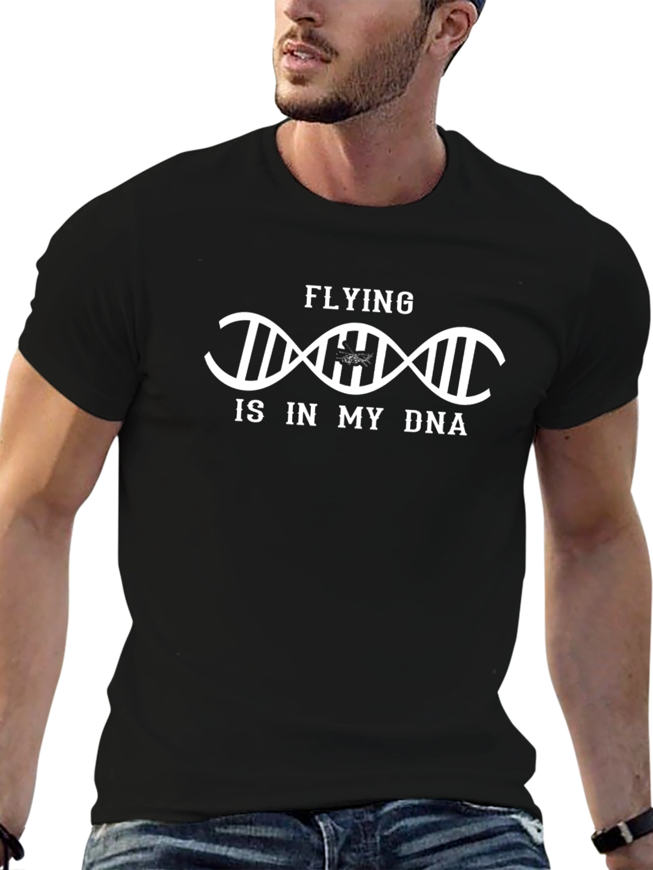 Flying is in my DNA T-Shirt - Black