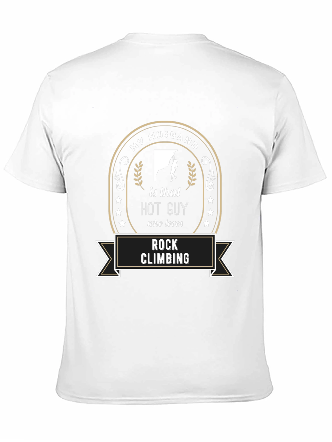 My Husband Rock Climbing T-Shirt - Novelty Graphic Tee