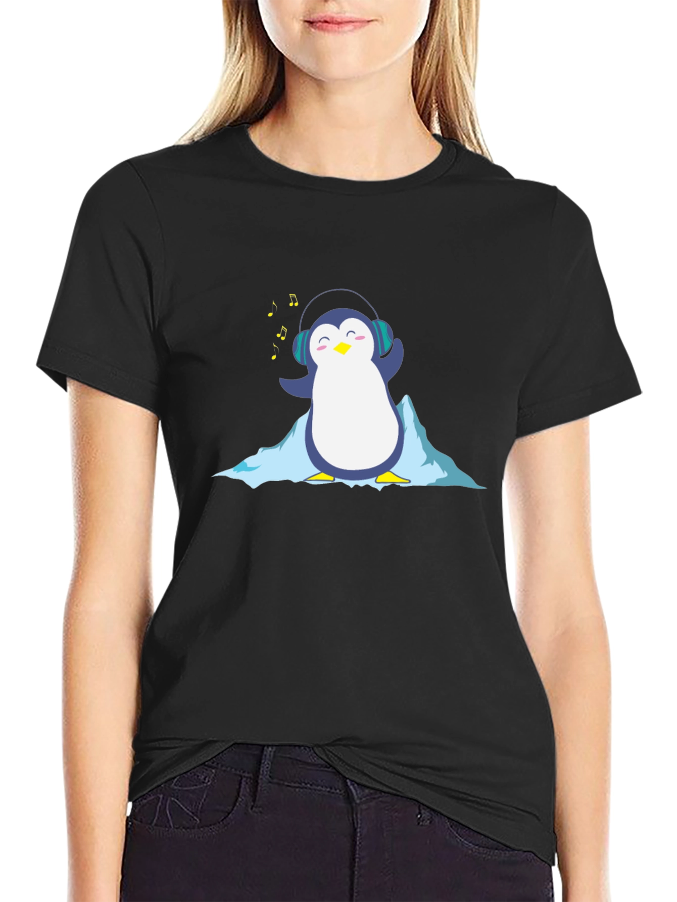 Cool Penguin Music Lover T-Shirt