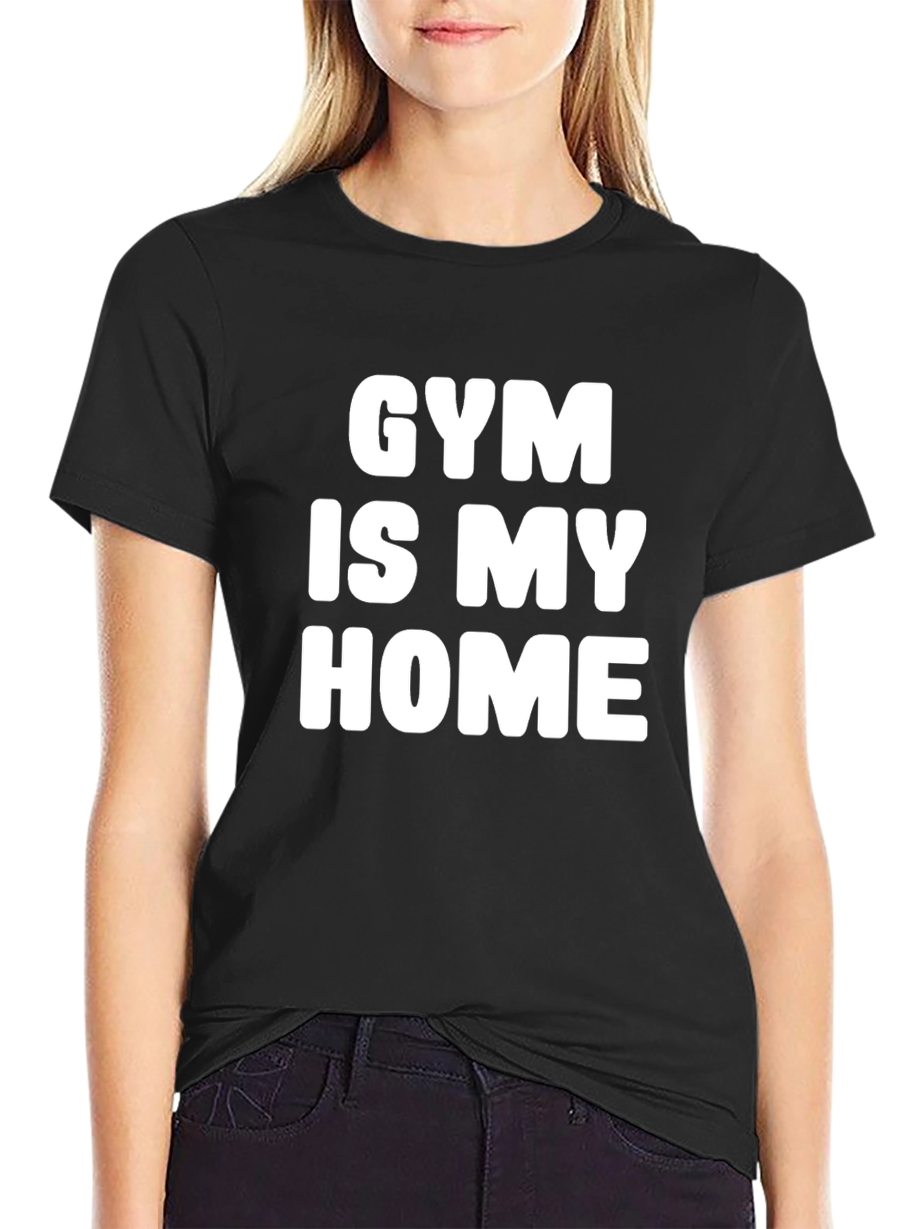 Gym Is My Home Black T-Shirt