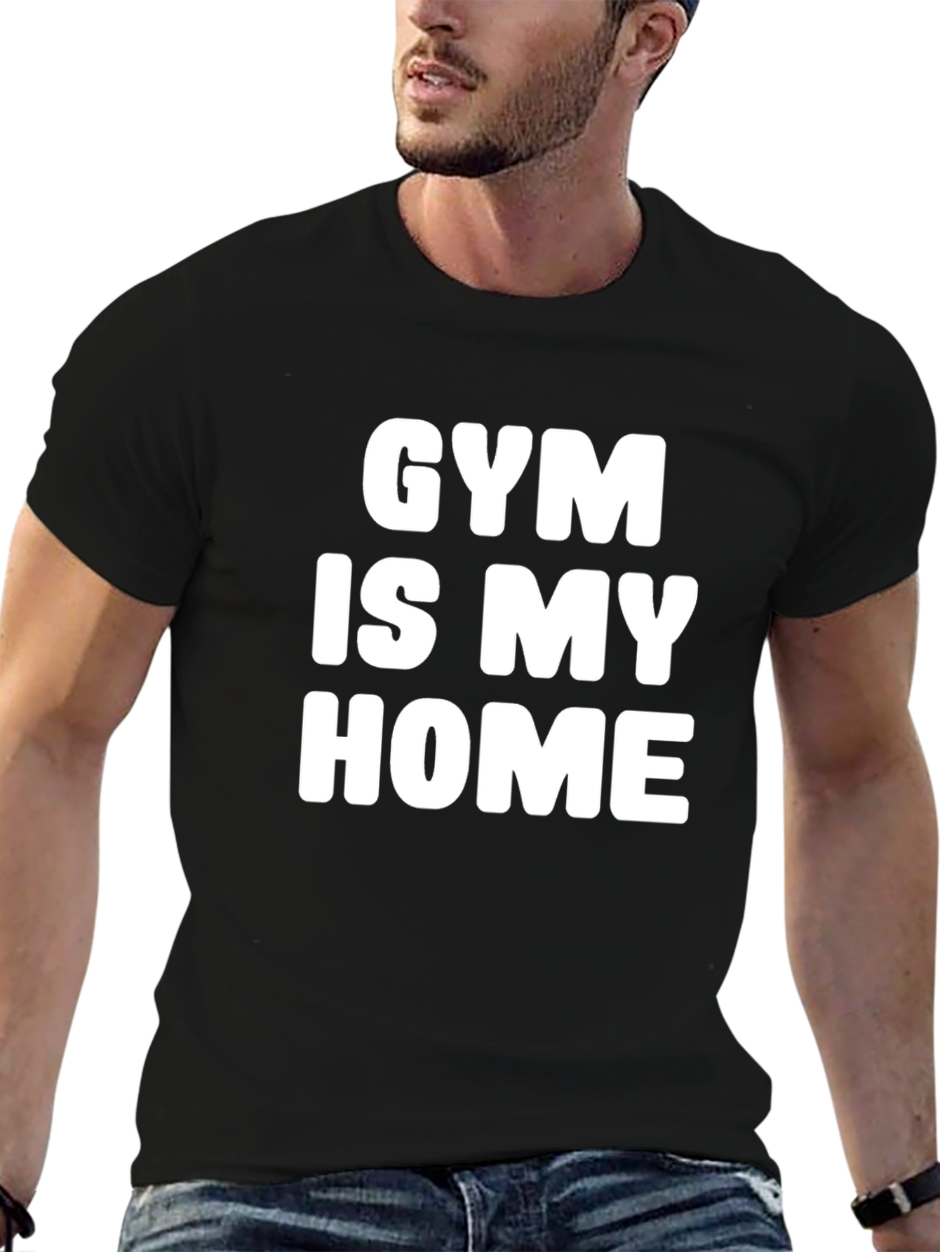 Gym Is My Home Black T-Shirt
