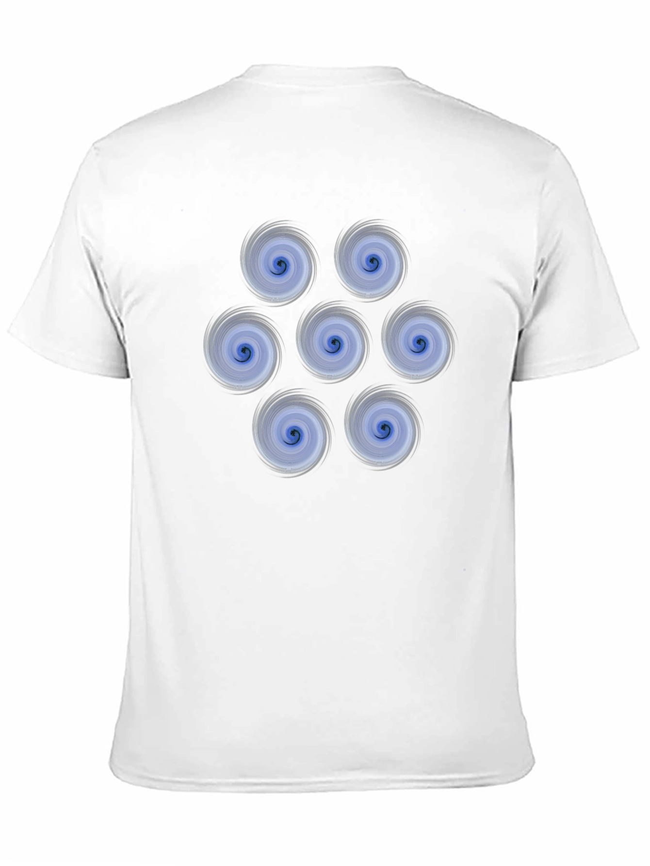 Swirl Circle Pattern Graphic Tee - Black Cotton T-Shirt