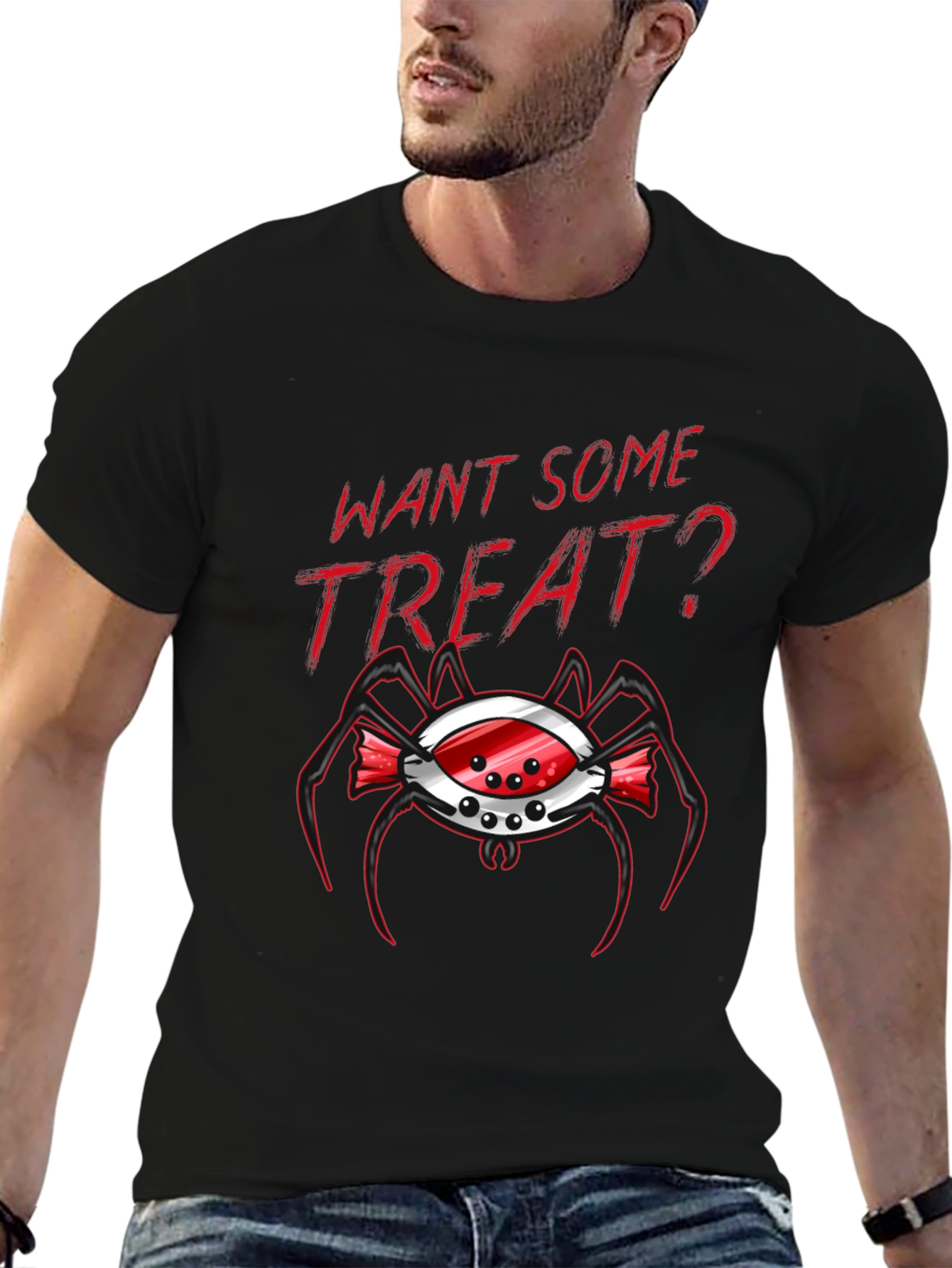 Want Some Treat? Spider Candy Halloween T-Shirt