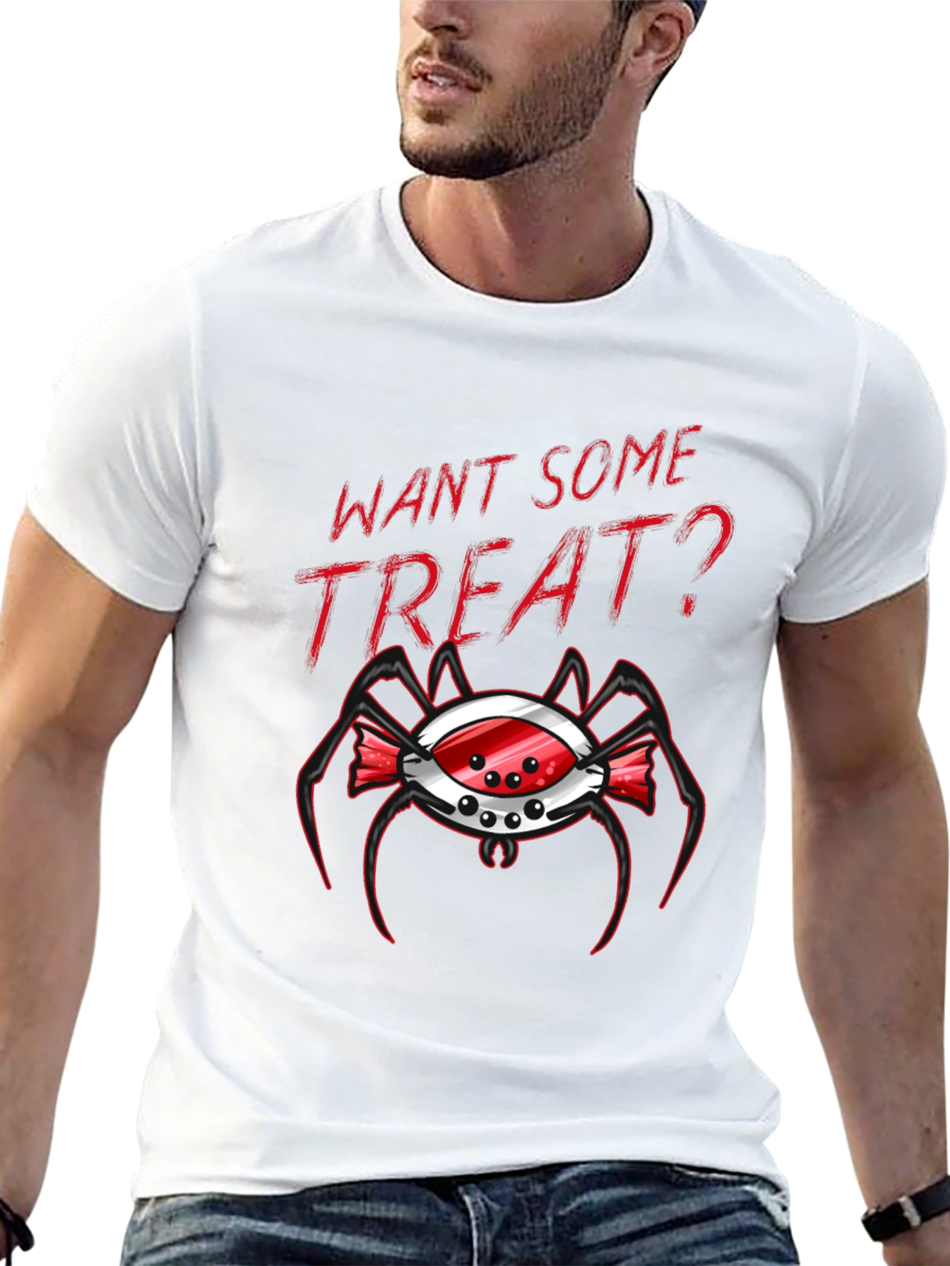 Want Some Treat? Spider Candy Halloween T-Shirt