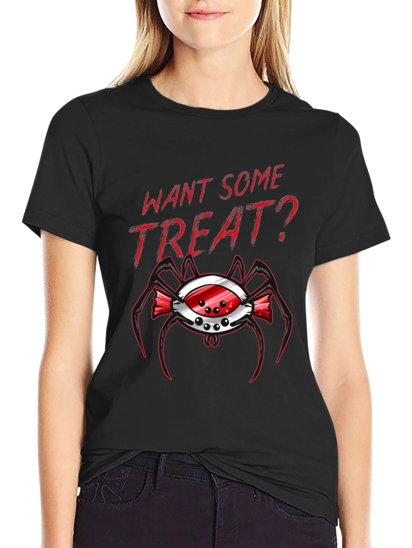 Want Some Treat? Spider Candy Halloween T-Shirt