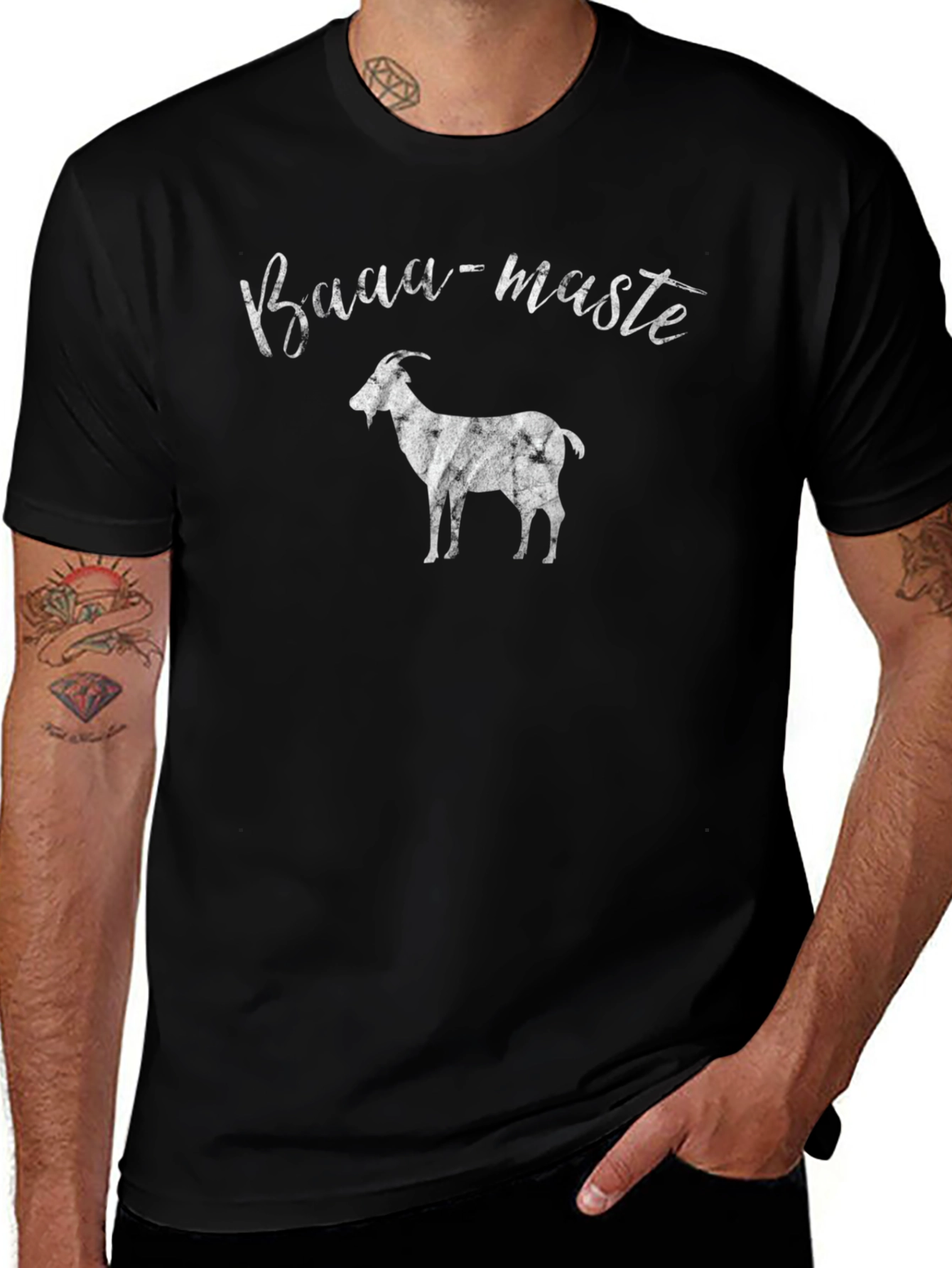 Baaa-Maste Goat Graphic Tee - Black Cotton T-Shirt