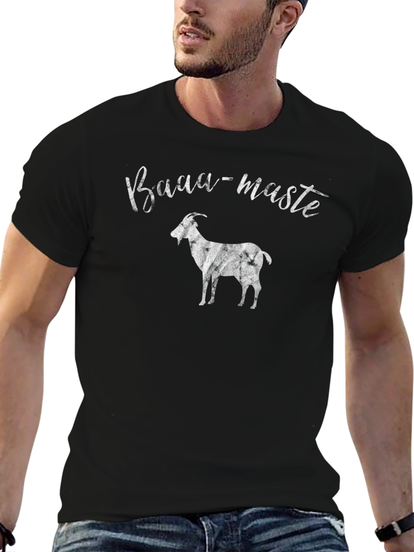 Baaa-Maste Goat Graphic Tee - Black Cotton T-Shirt