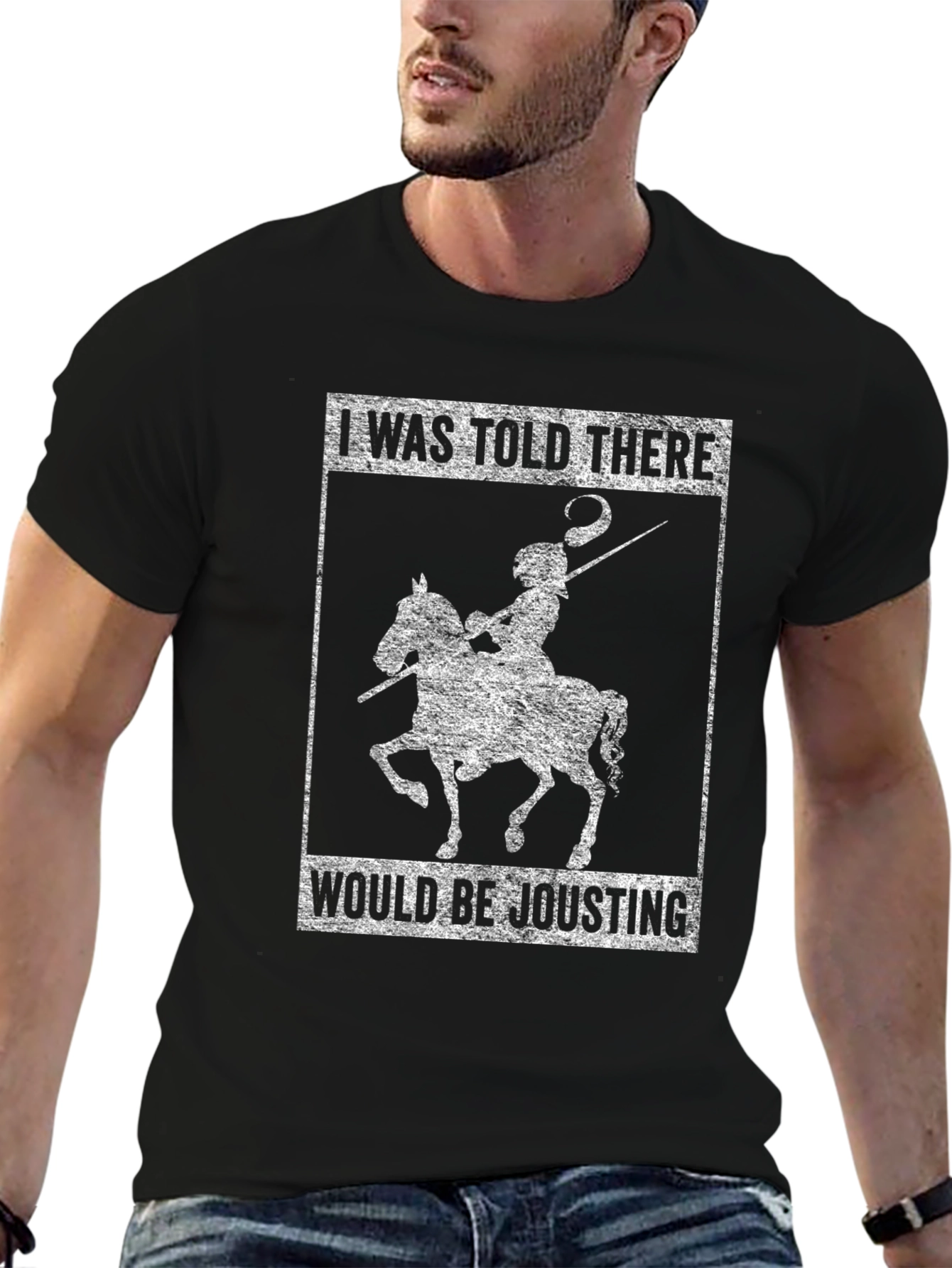 Jousting Knight T-Shirt - Humorous Design