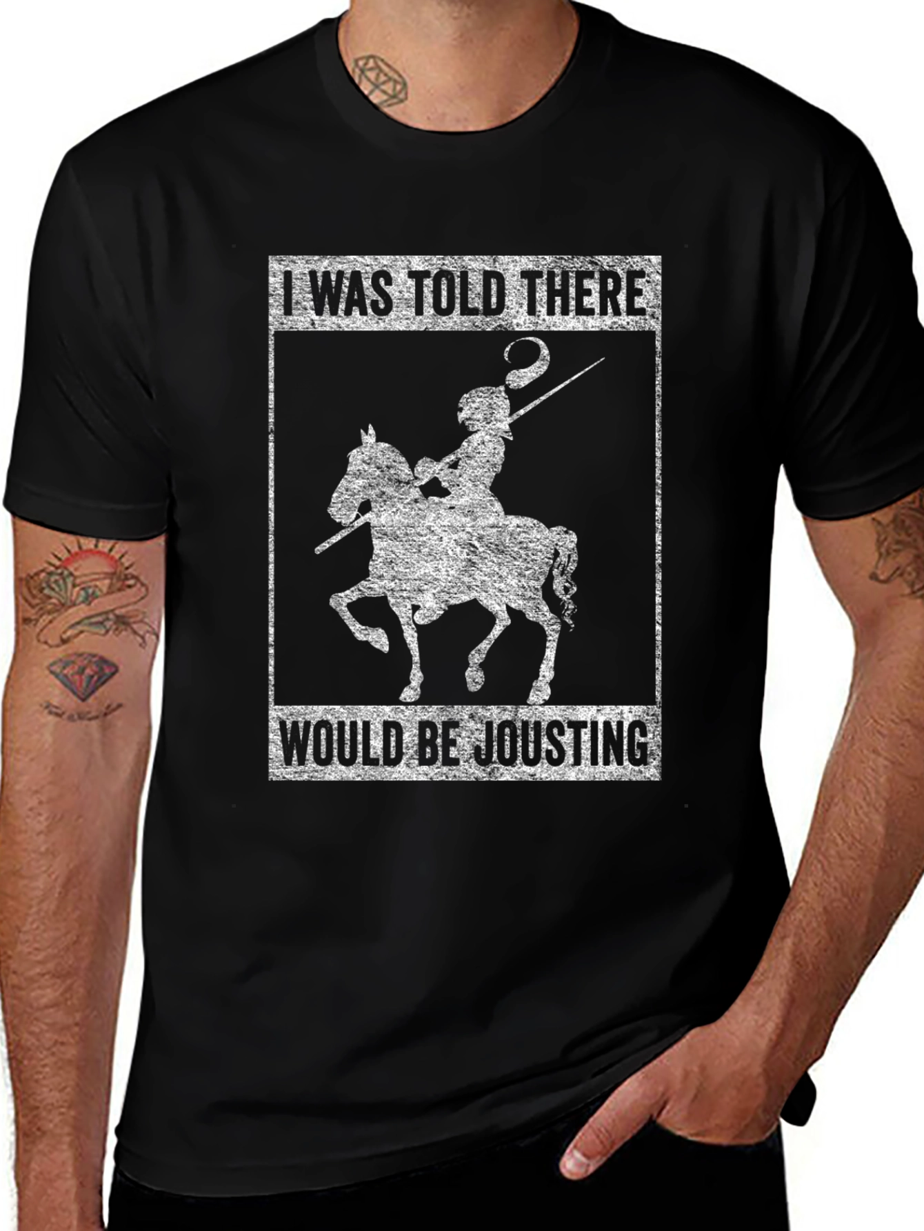 Jousting Knight T-Shirt - Humorous Design