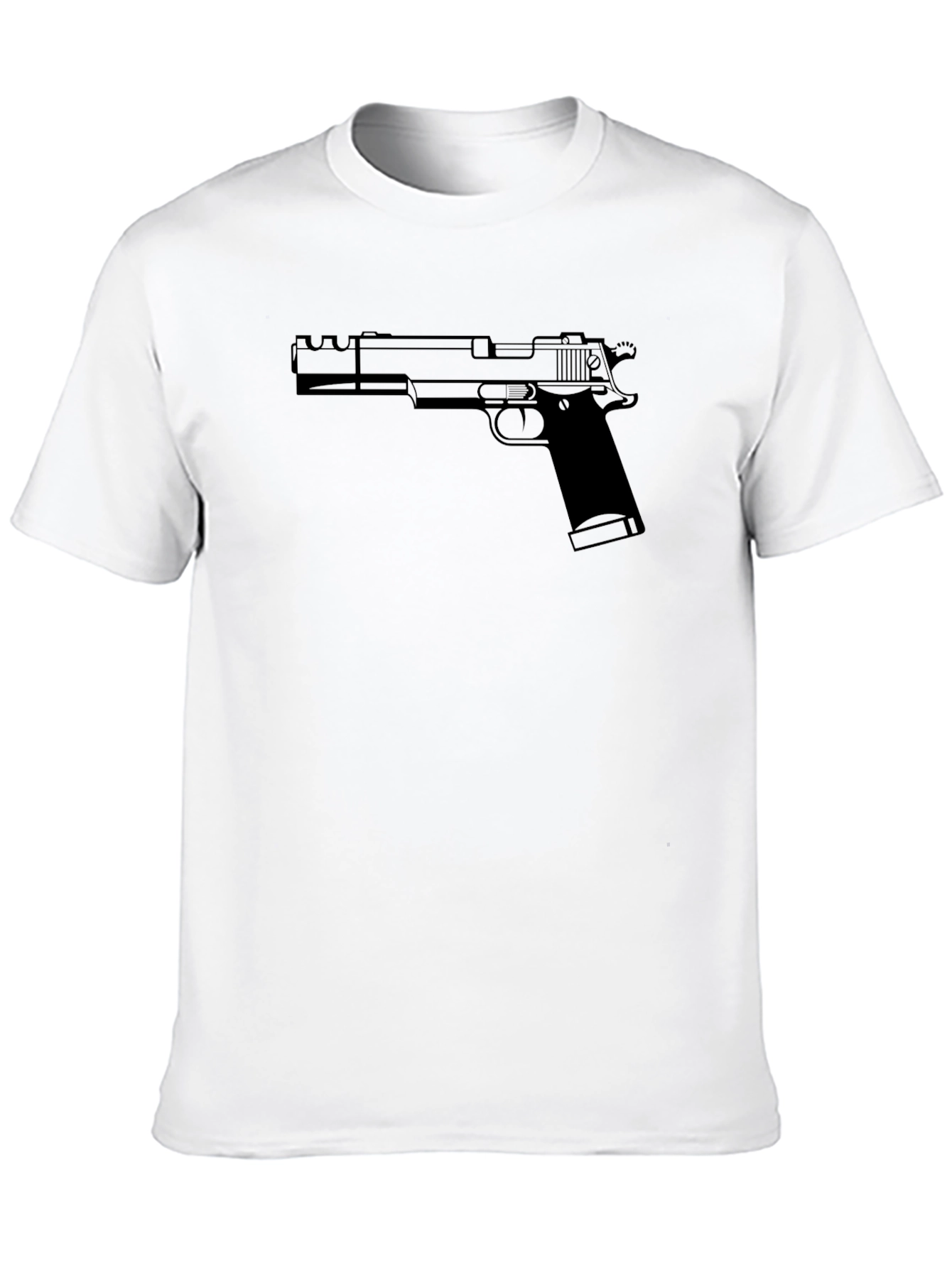 Gun Graphic Tee - Edgy Style