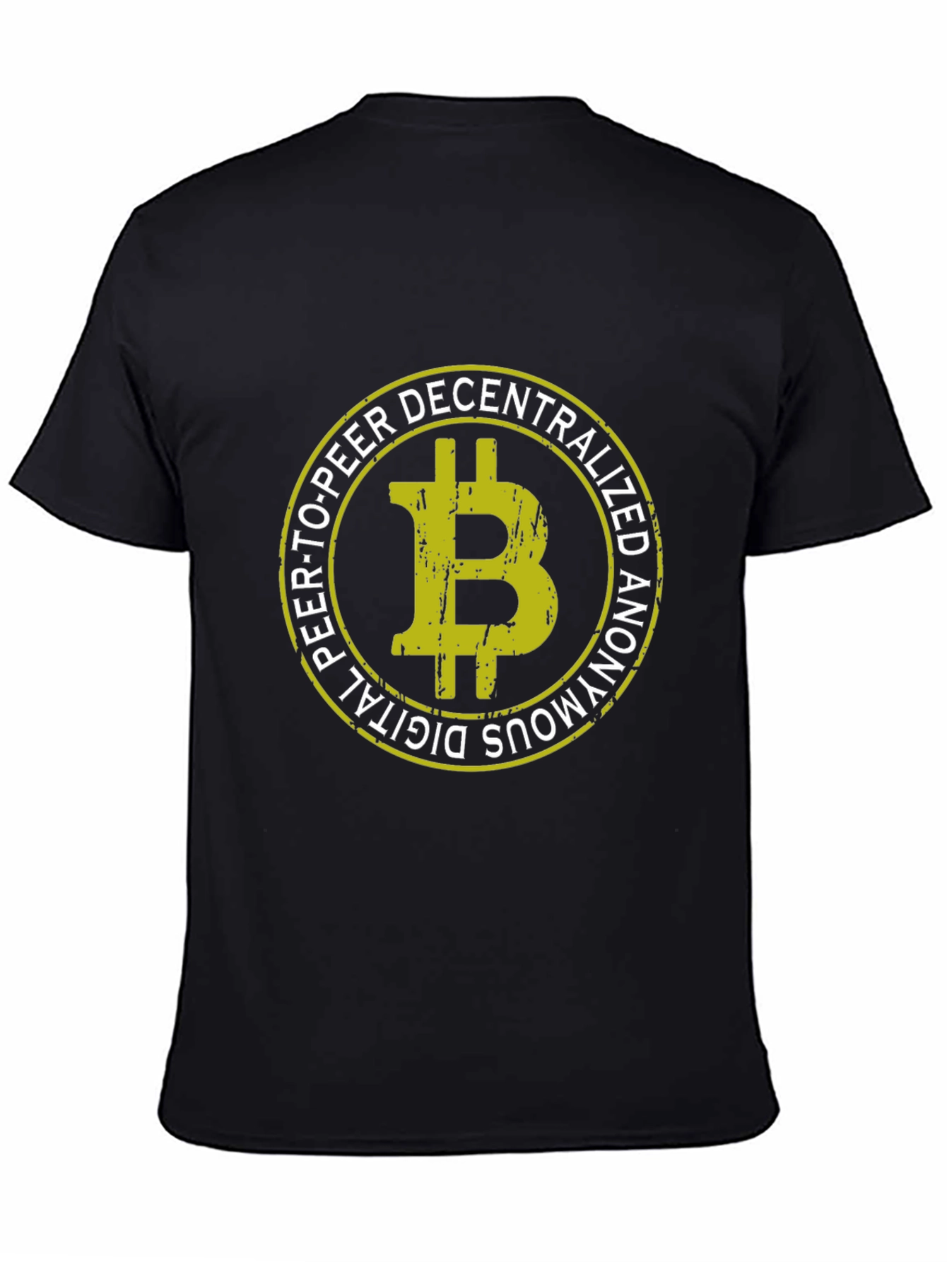Bitcoin Cryptocurrency Black T-Shirt