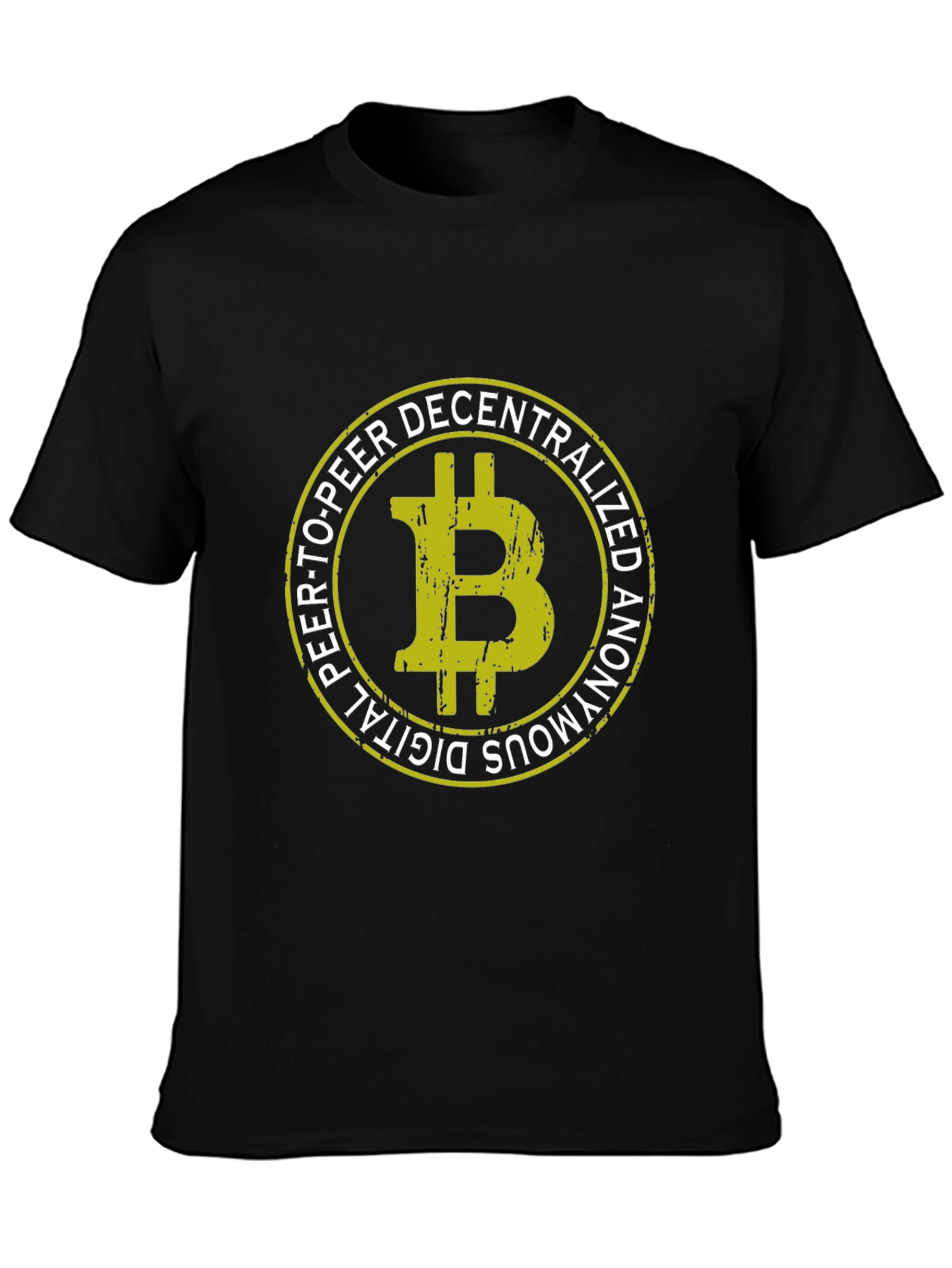 Bitcoin Cryptocurrency Black T-Shirt