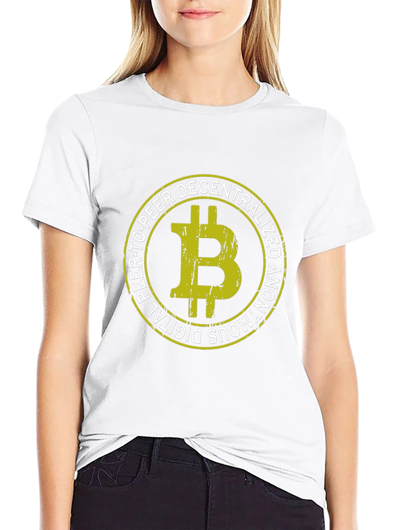 Bitcoin Cryptocurrency Black T-Shirt
