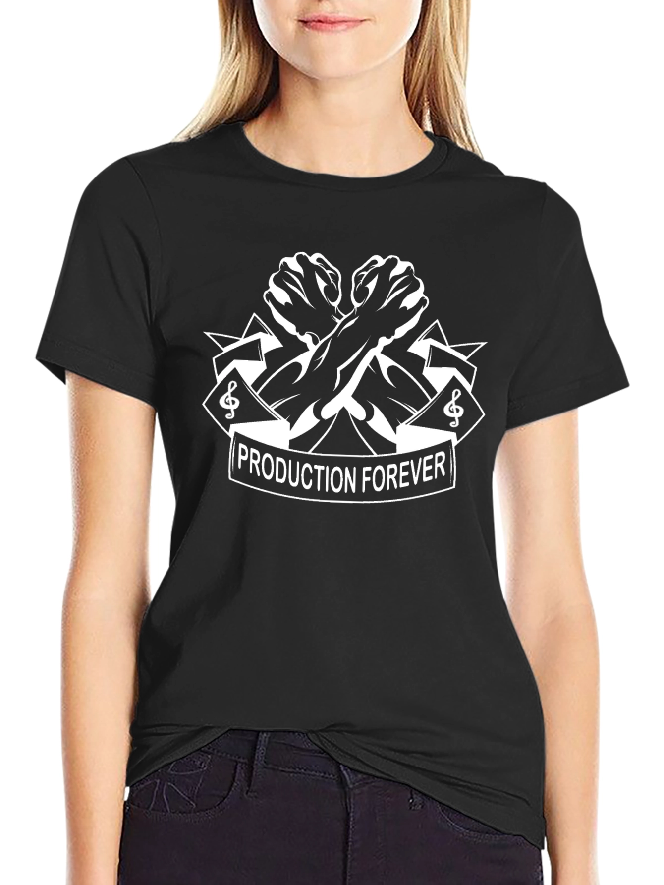 Production Forever Black Graphic T-Shirt