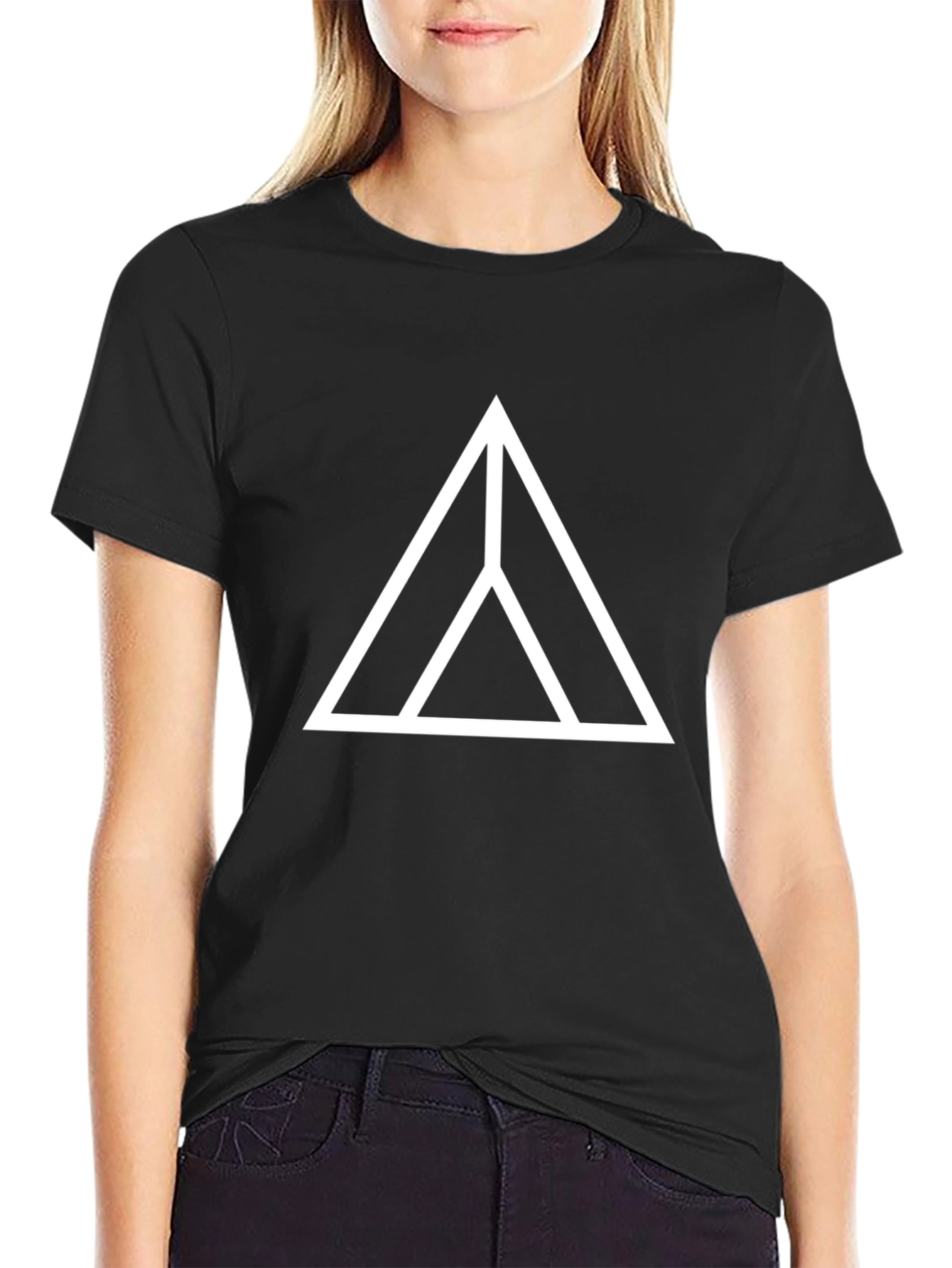 Geometric Triangle T-Shirt - Modern Minimalist Design