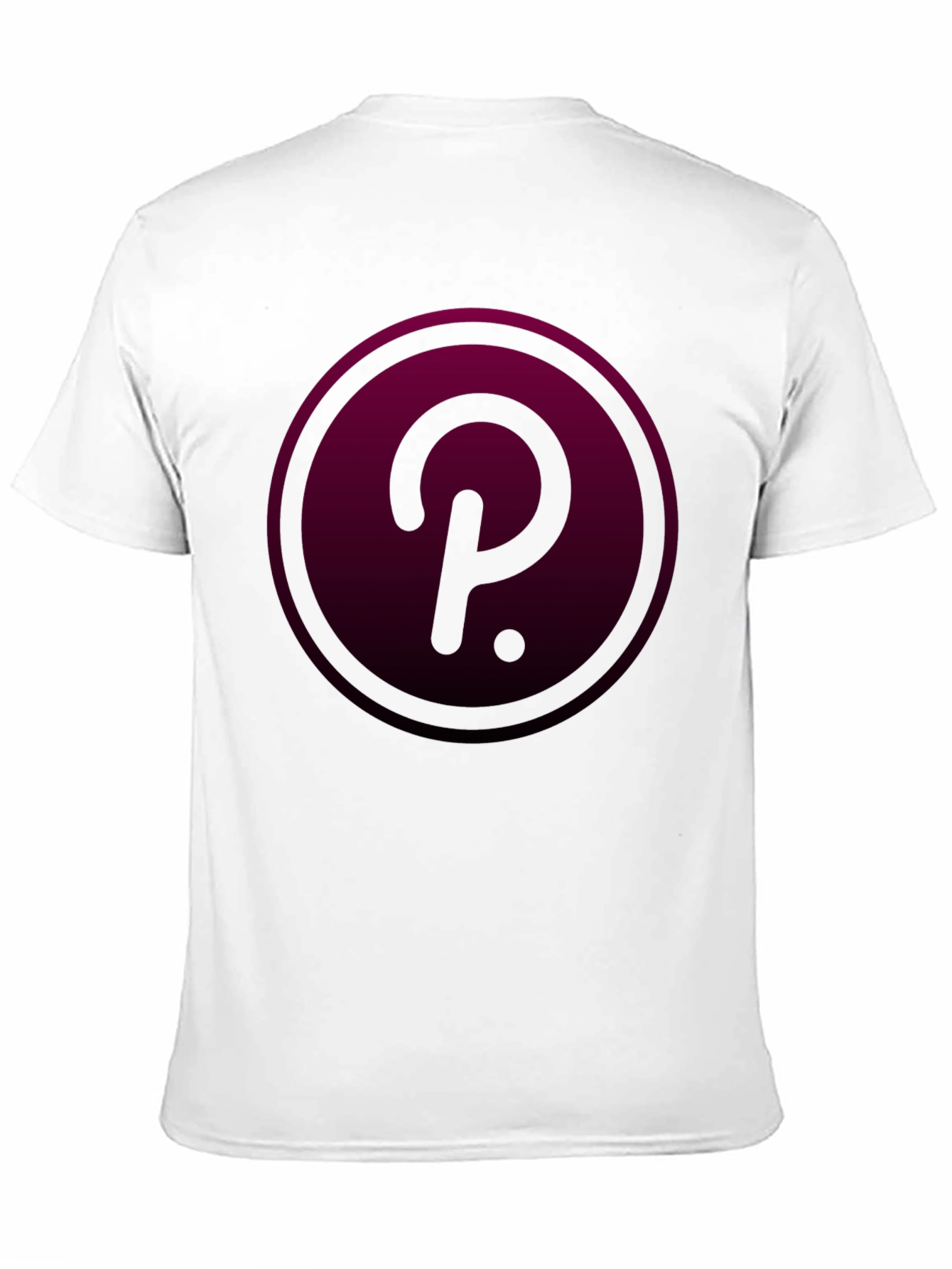 Polkadot Crypto T-Shirt - Burgundy Circle Design