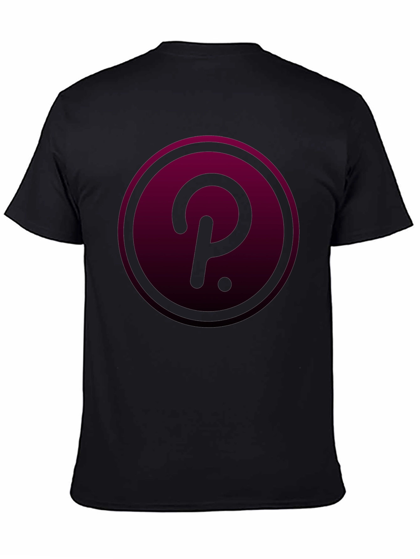 Polkadot Crypto T-Shirt - Burgundy Circle Design