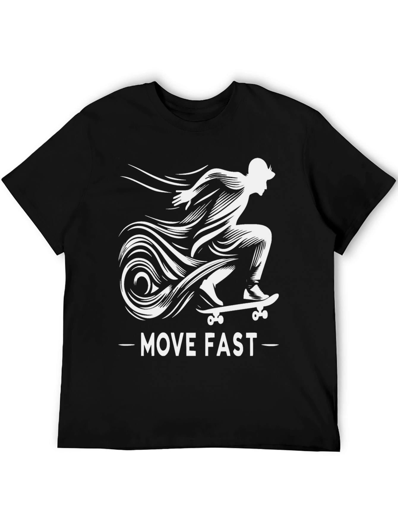 Move Fast Skateboard T-Shirt - Cool Graphic Tee