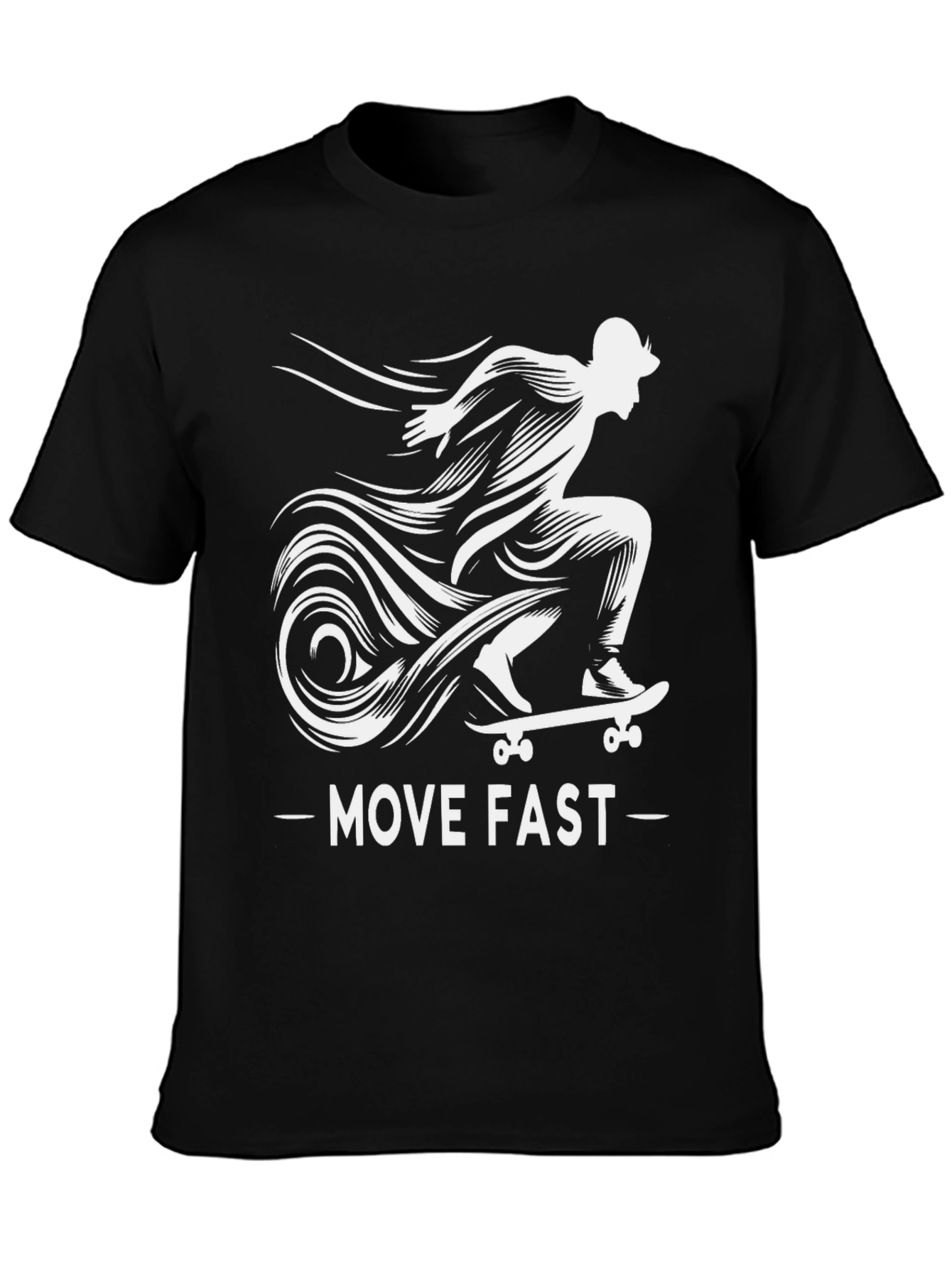 Move Fast Skateboard T-Shirt - Cool Graphic Tee