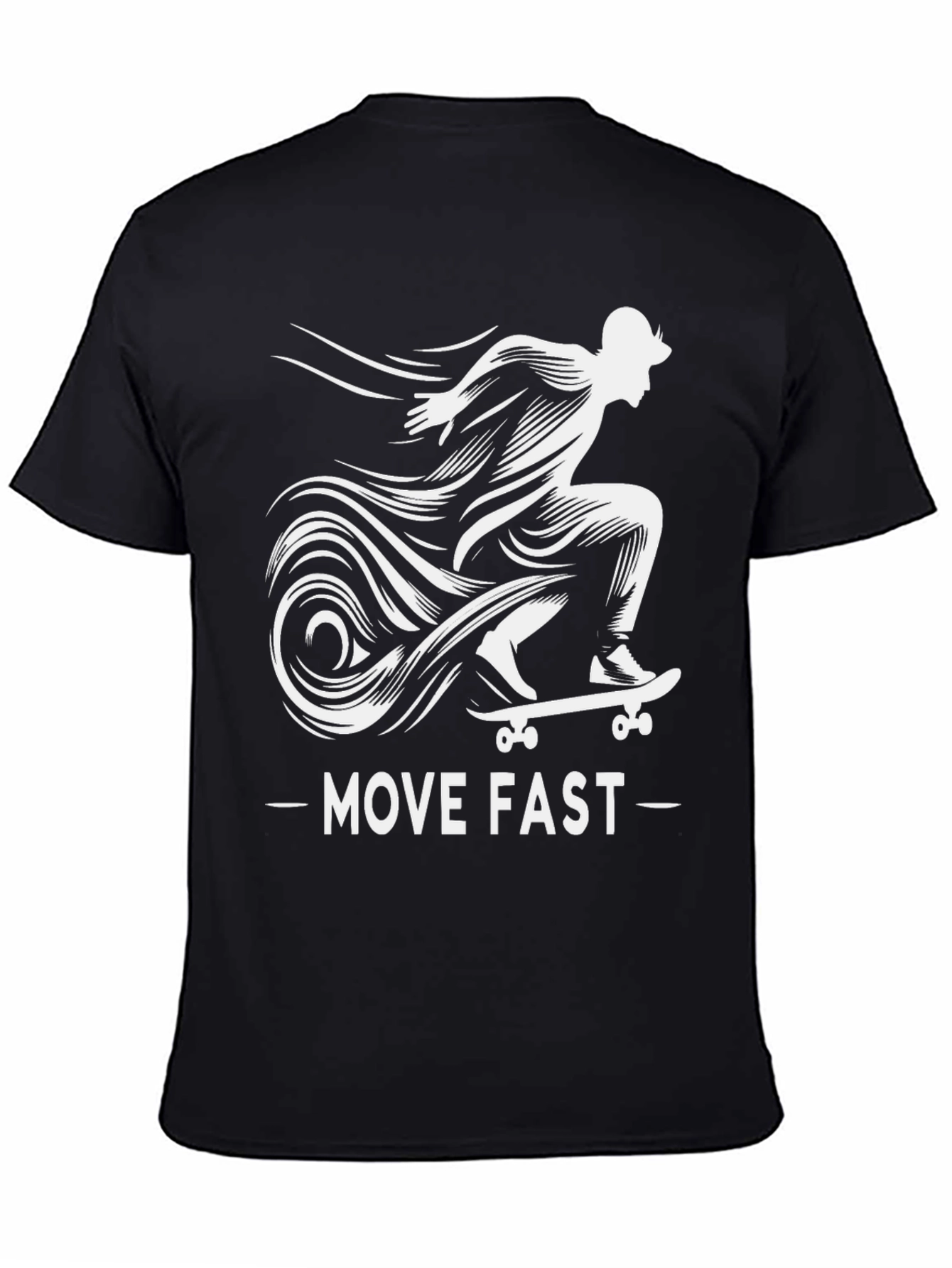 Move Fast Skateboard T-Shirt - Cool Graphic Tee