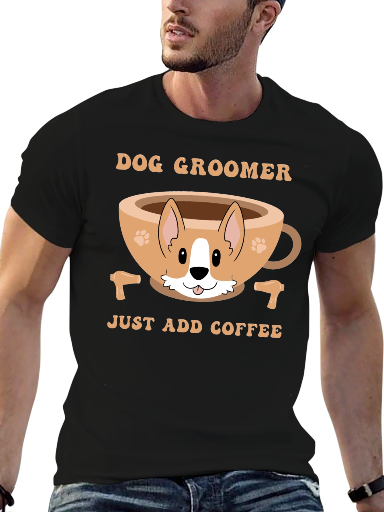 Dog Groomer Coffee Lover T-Shirt