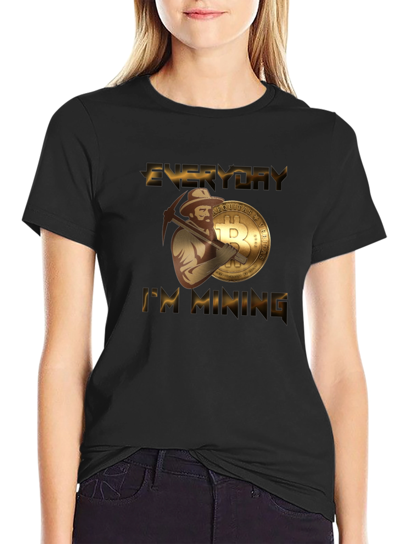 Everyday Im Mining Bitcoin T-Shirt