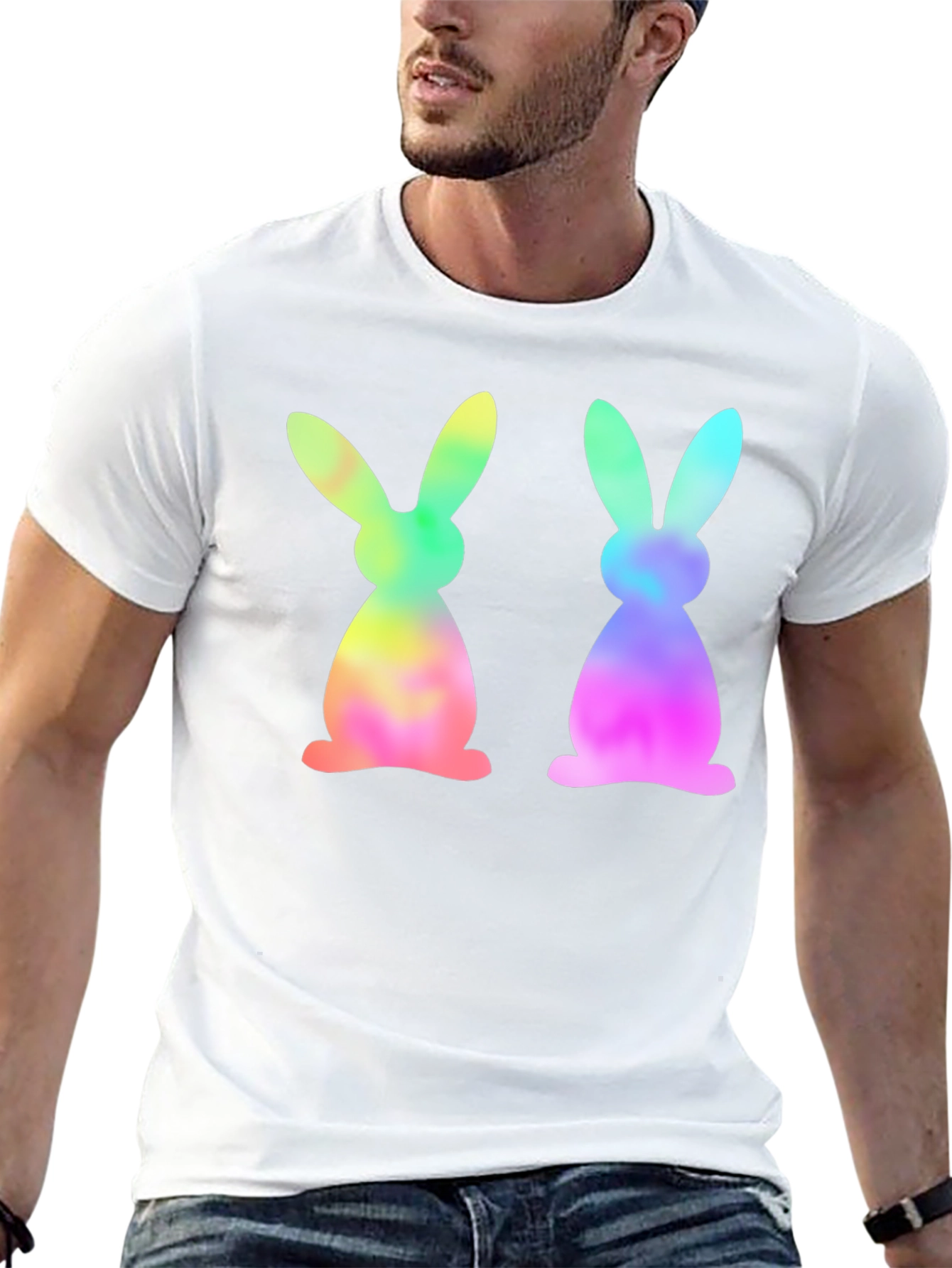 Tie Dye Easter Bunny Graphic Tee