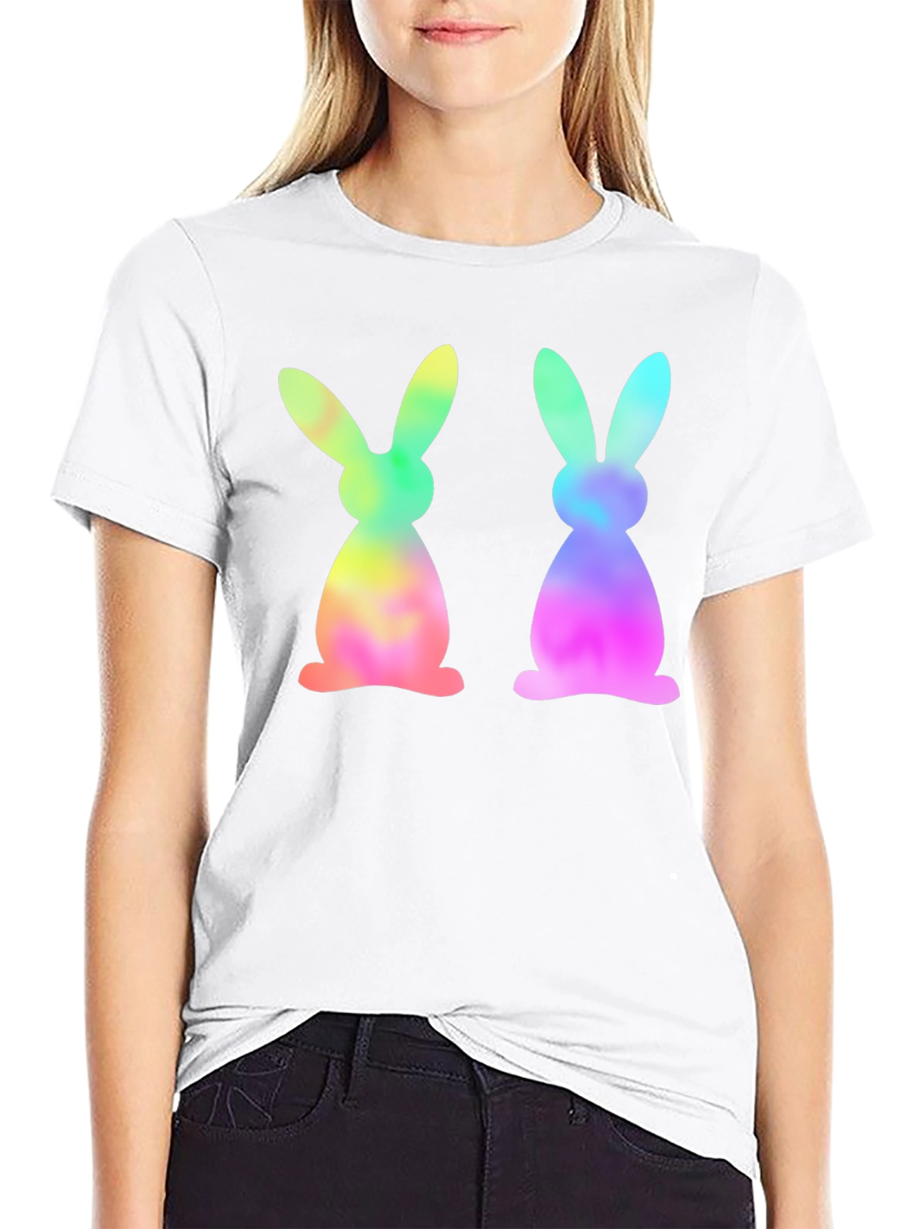 Tie Dye Easter Bunny Graphic Tee