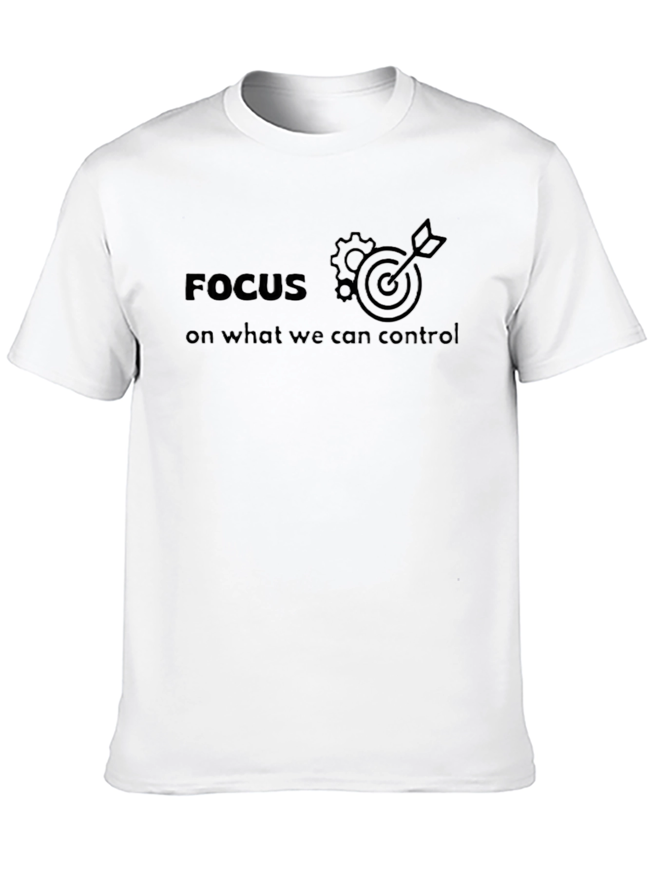 Focus Tee - Goal Driven Black Cotton T-Shirt