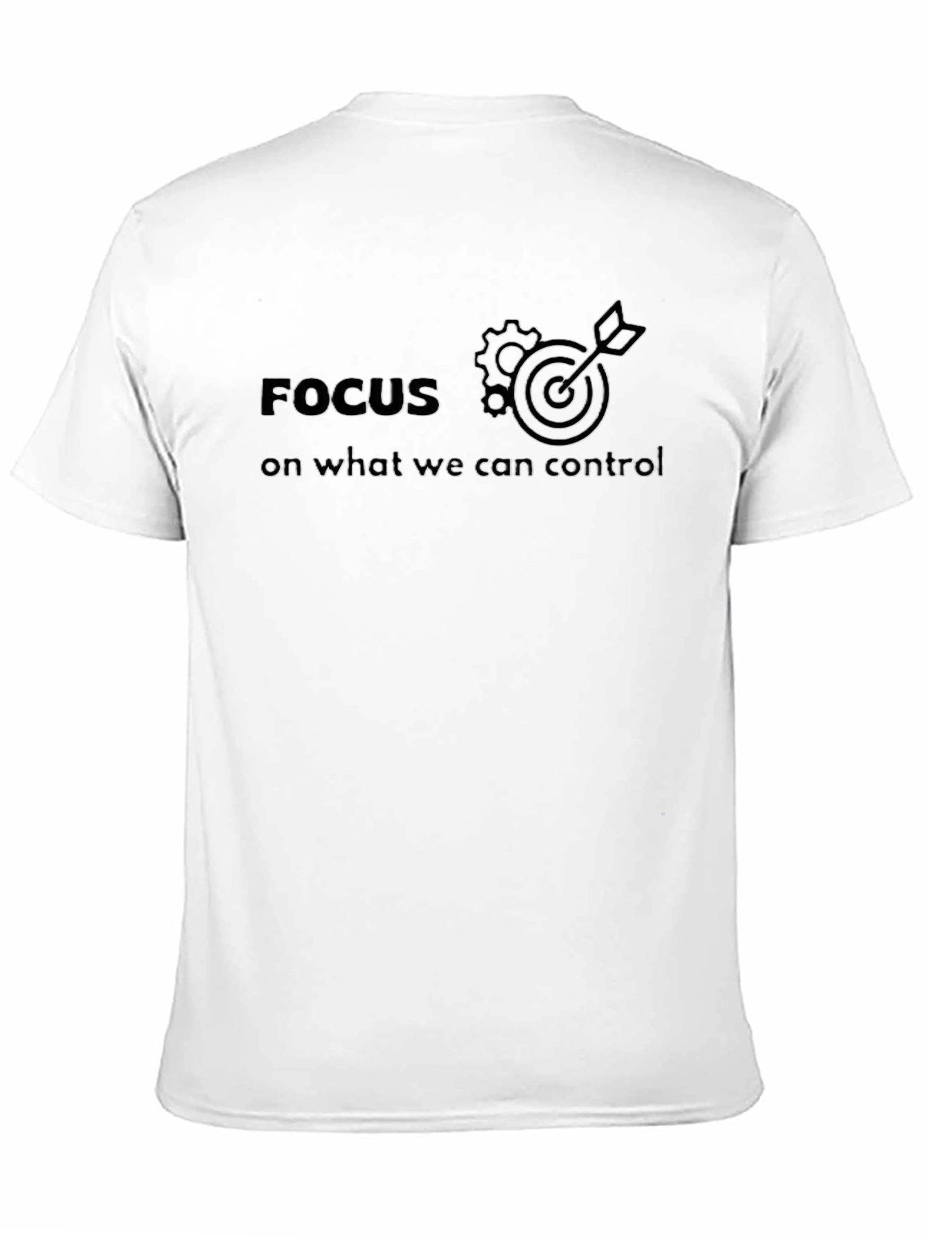 Focus Tee - Goal Driven Black Cotton T-Shirt