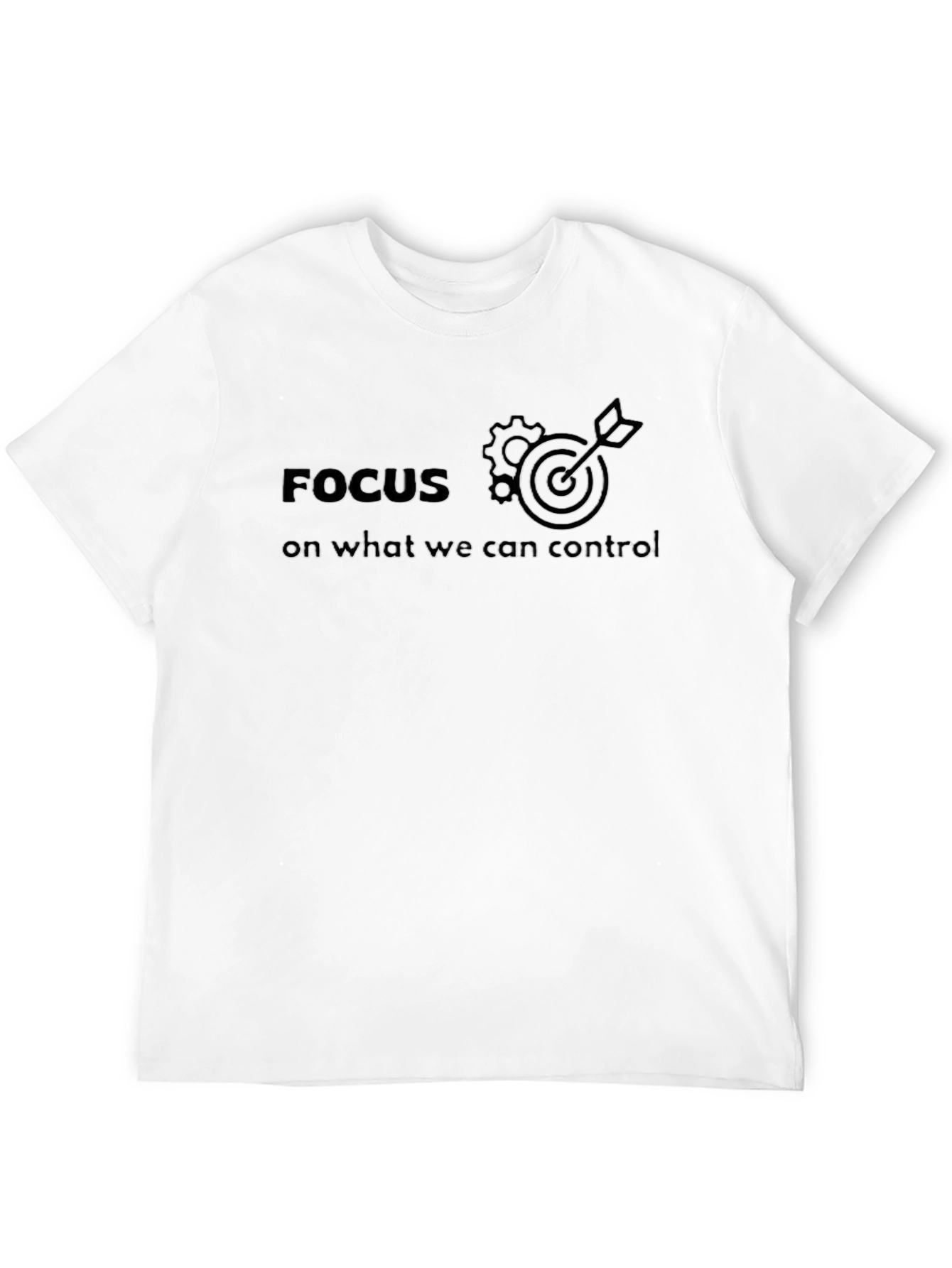 Focus Tee - Goal Driven Black Cotton T-Shirt