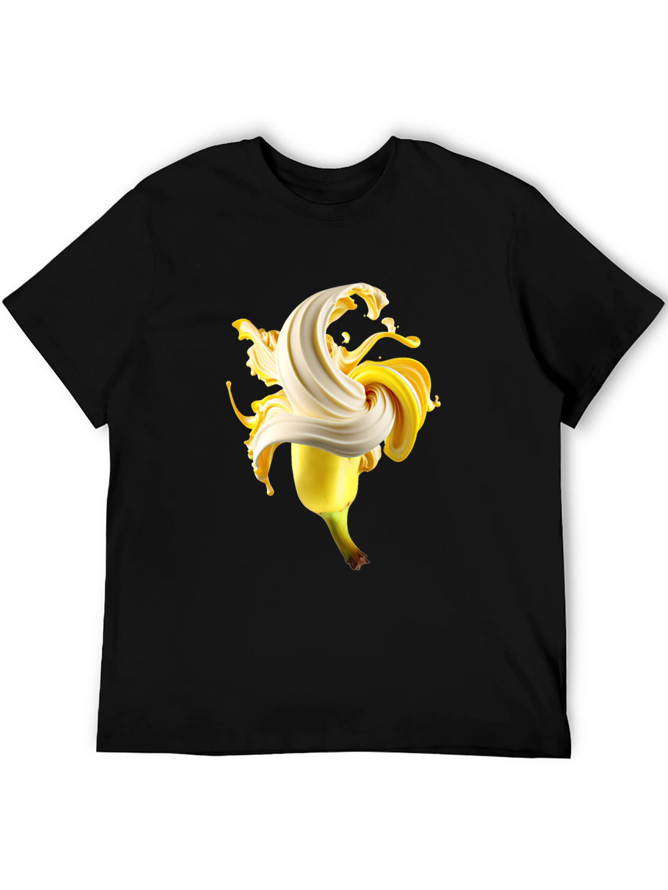 Banana Swirl Graphic Tee - Black