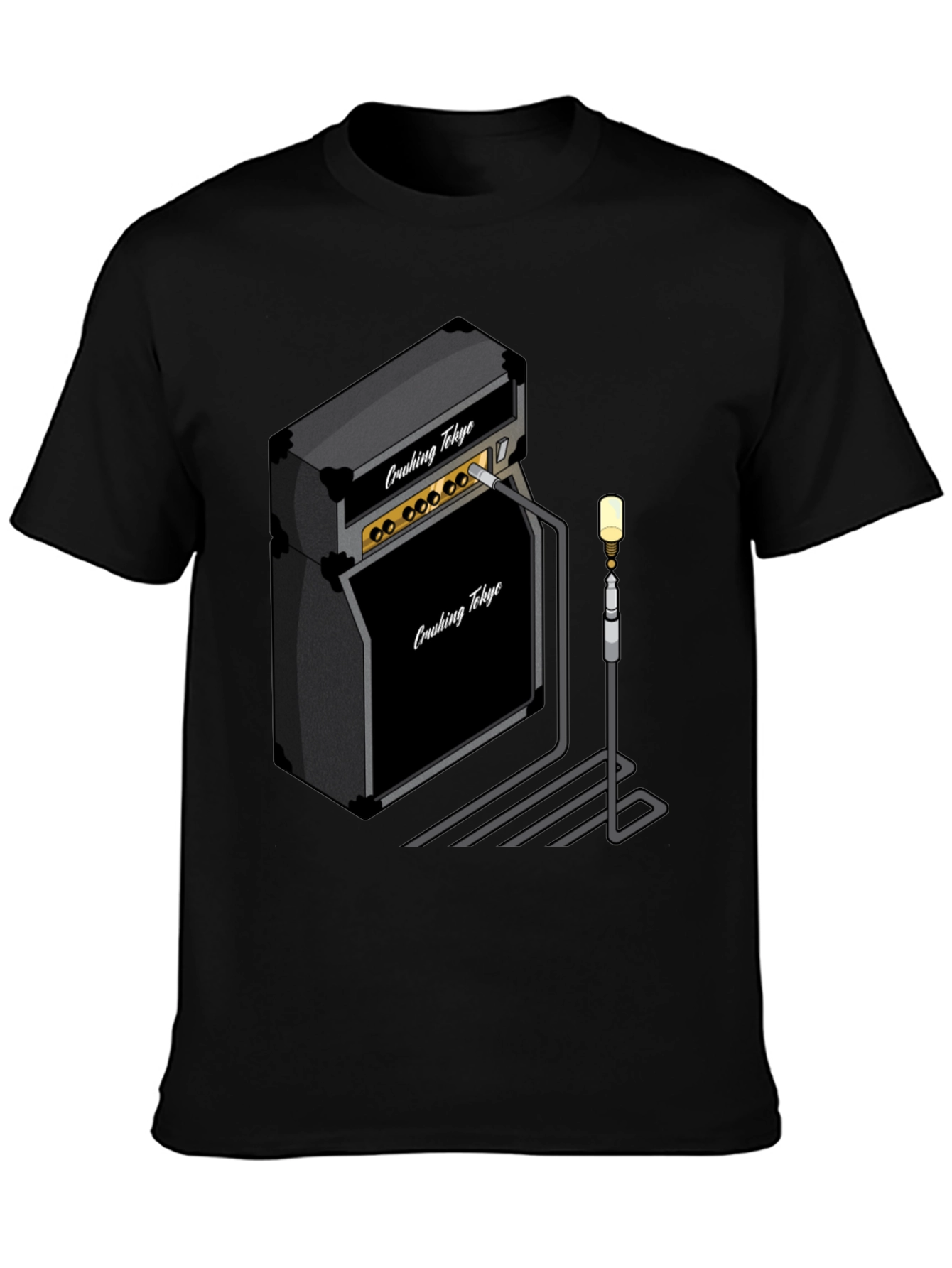 Crushing Tokyo Amp T-Shirt - Black Graphic Tee