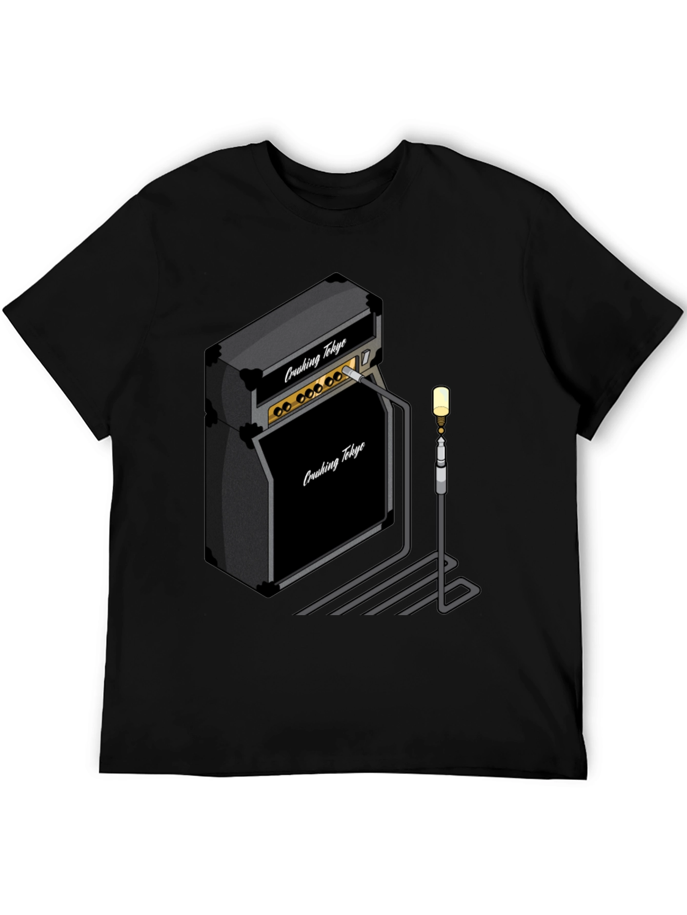 Crushing Tokyo Amp T-Shirt - Black Graphic Tee
