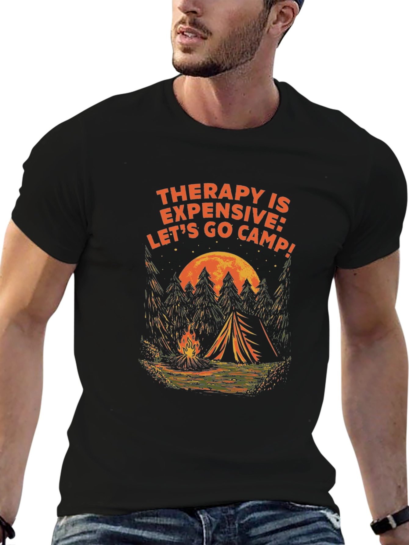 Therapy is Expensive Lets Camp! Graphic Tee