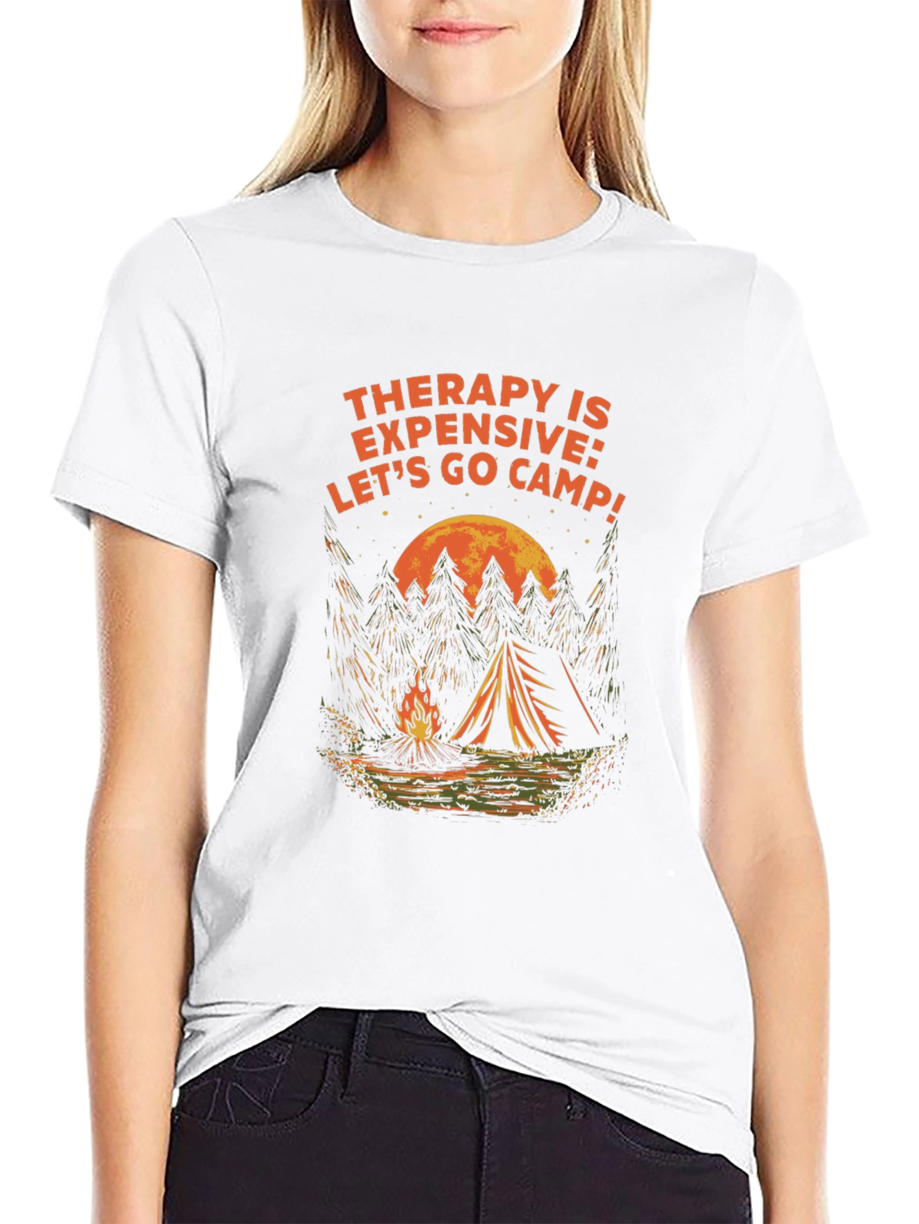 Therapy is Expensive Lets Camp! Graphic Tee