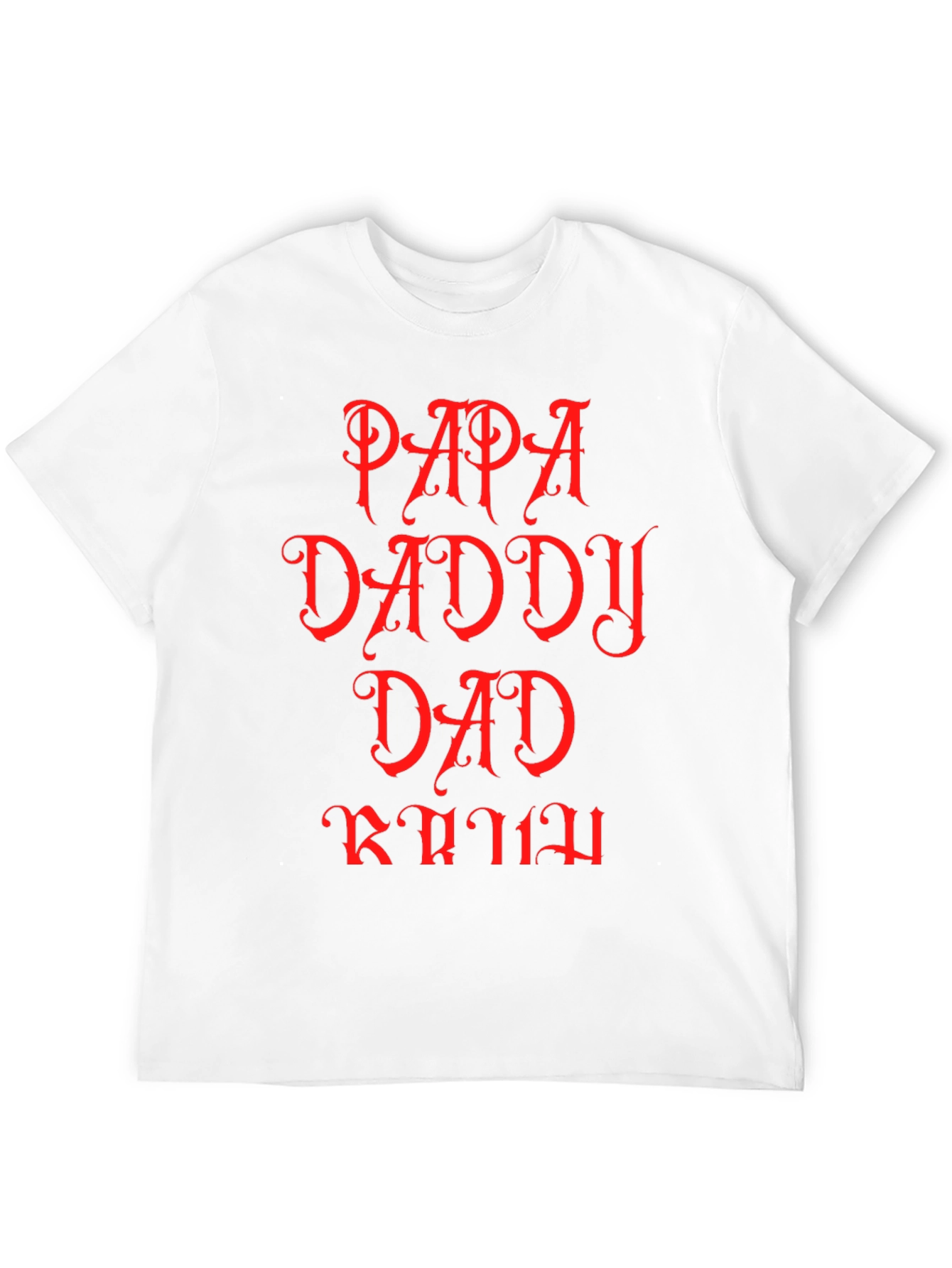 Papa Daddy Dad Graphic Tee - Mens Black T-Shirt